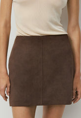 Petra Skirt - Suede - DARK CHOCOLATE