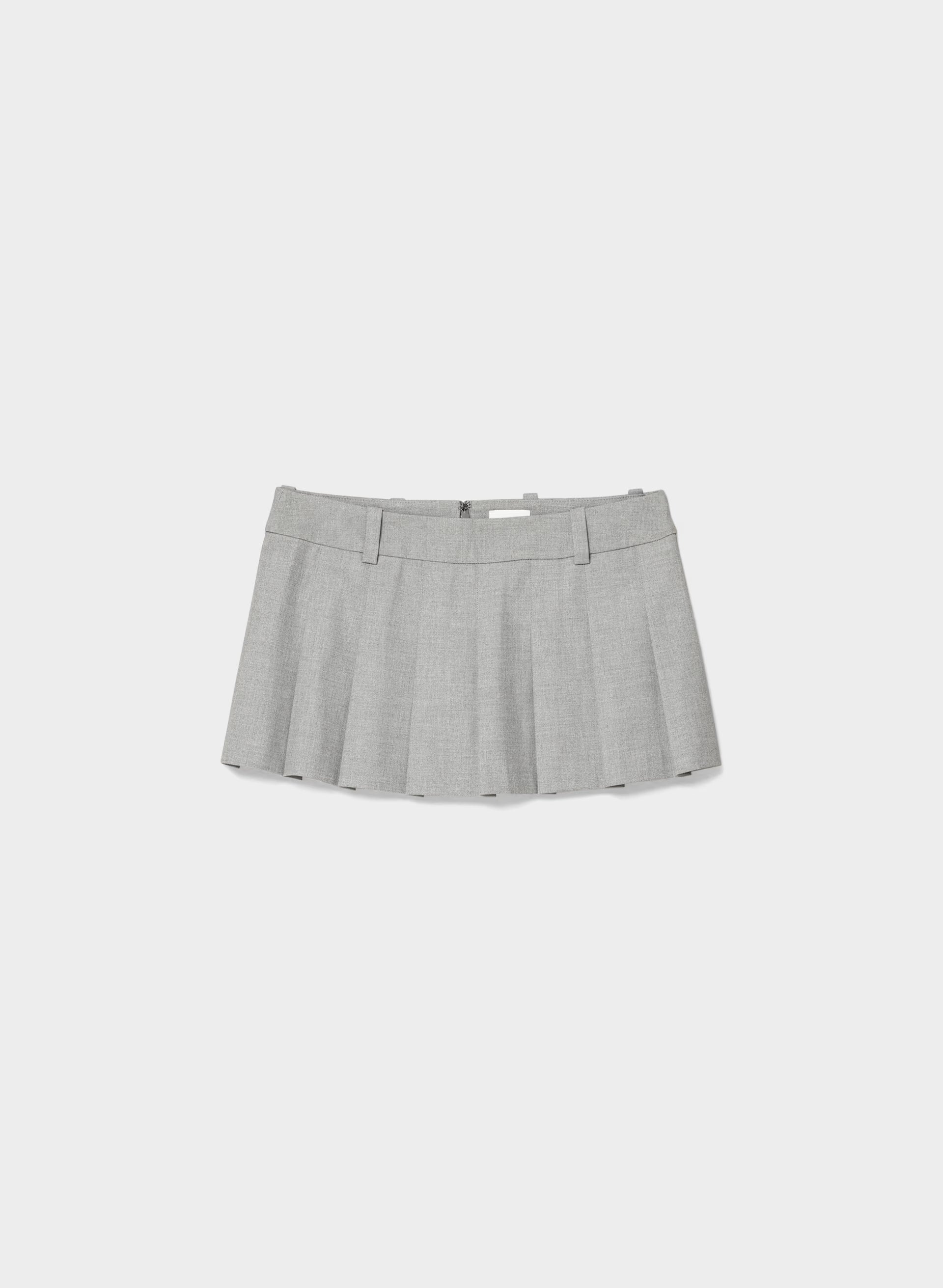Olive Super Lo-Rise Micro Skort - HEATHER DARK GREY