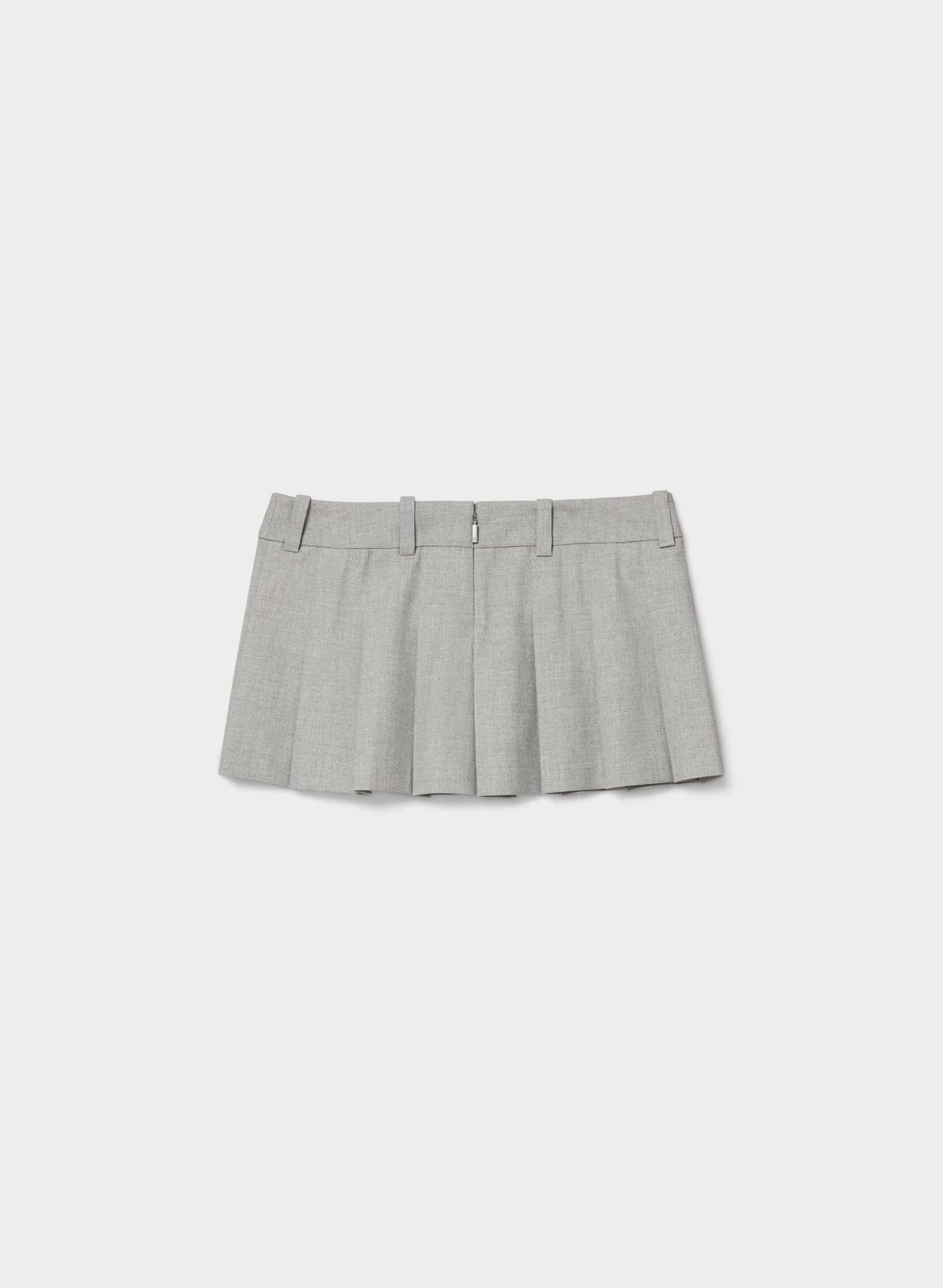 Olive Super Lo-Rise Micro Skort - HEATHER DARK GREY