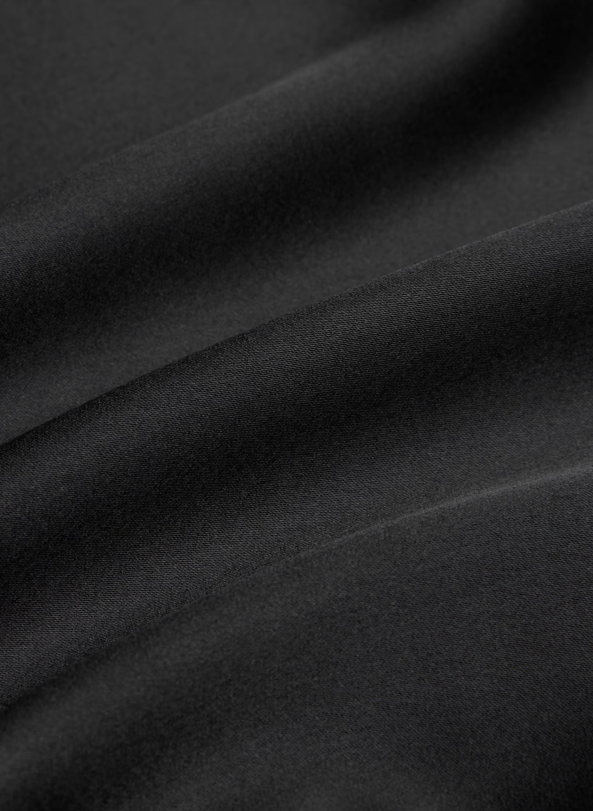 Fan Satin Dress - BLACK
