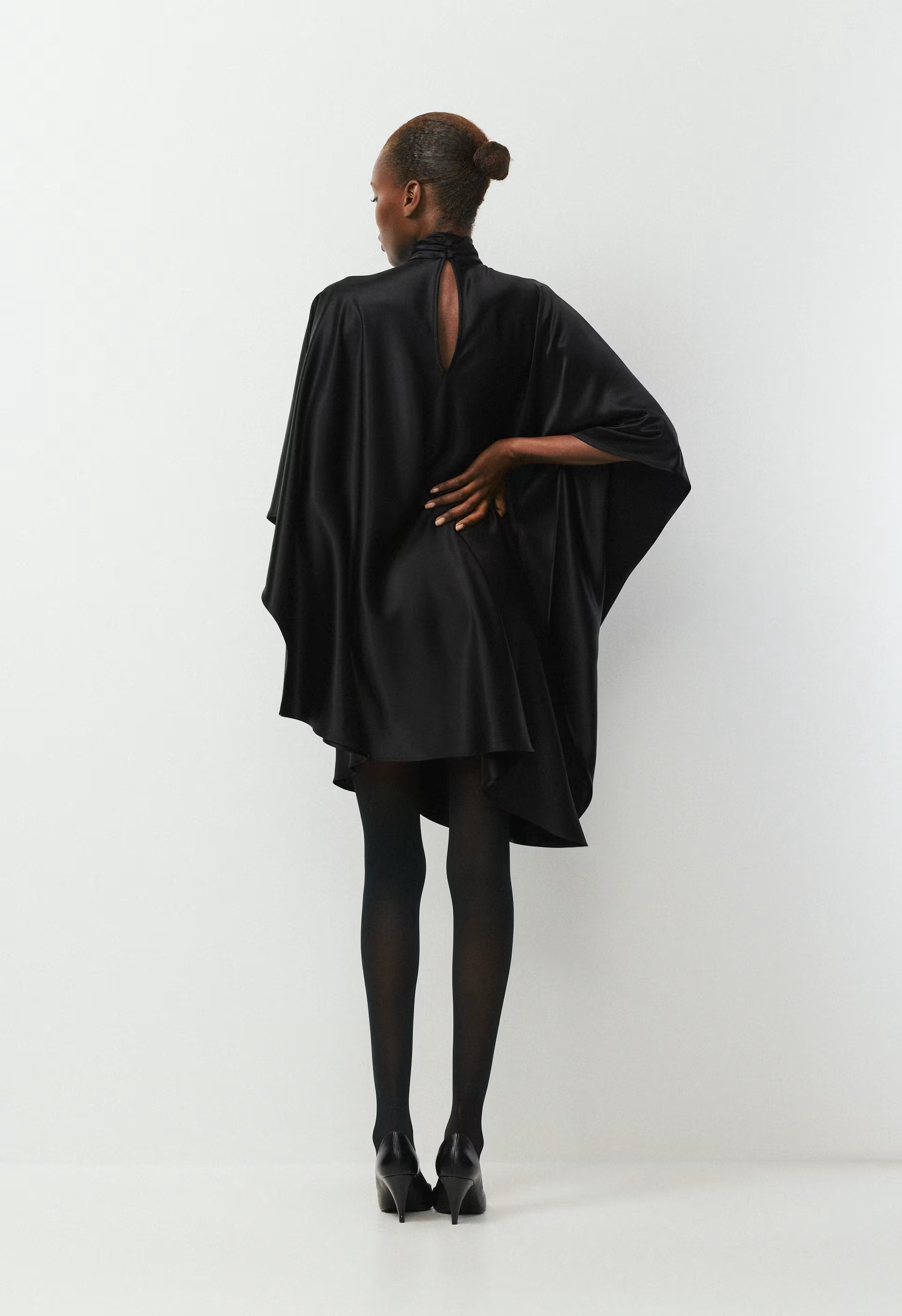Fan Satin Dress - ADMIRAL