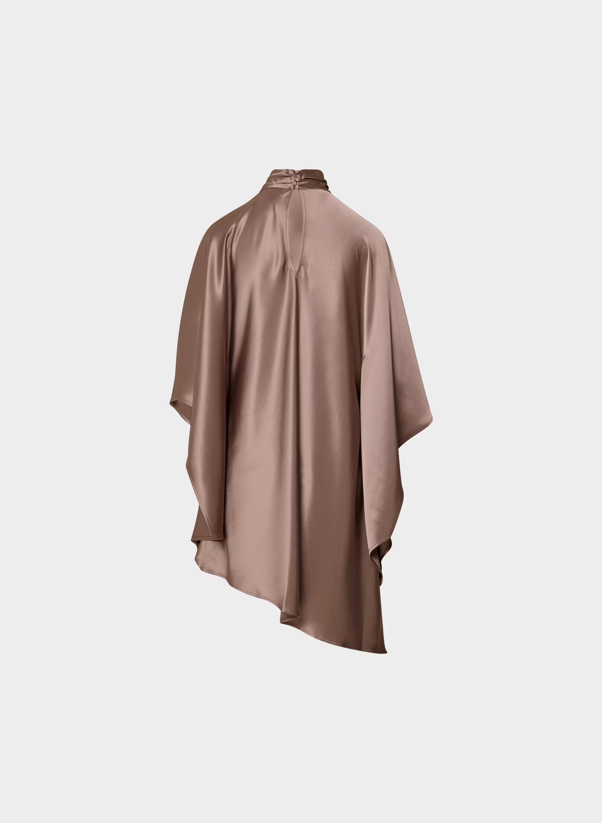 Fan Satin Dress - DUSTY MAUVE