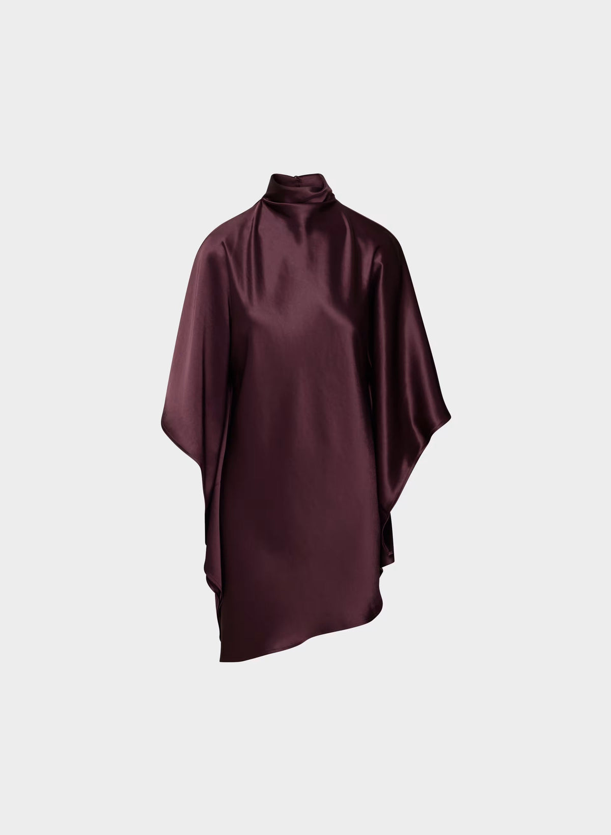 Fan Satin Dress - GALA PLUM