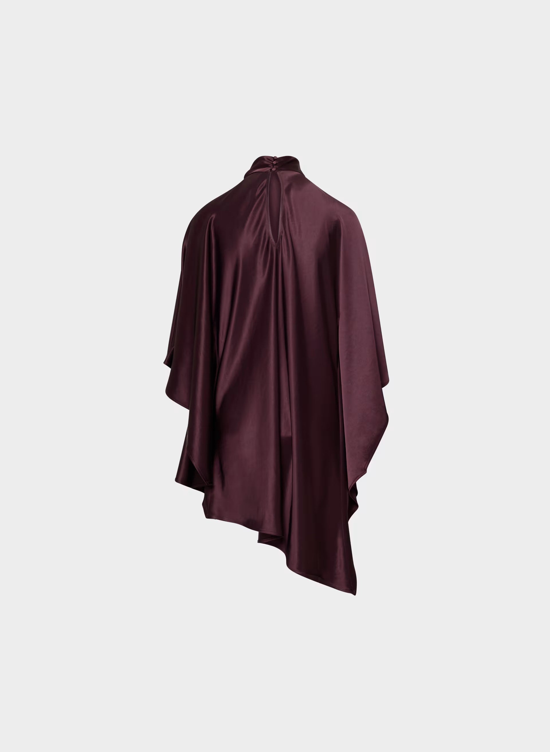 Fan Satin Dress - GALA PLUM