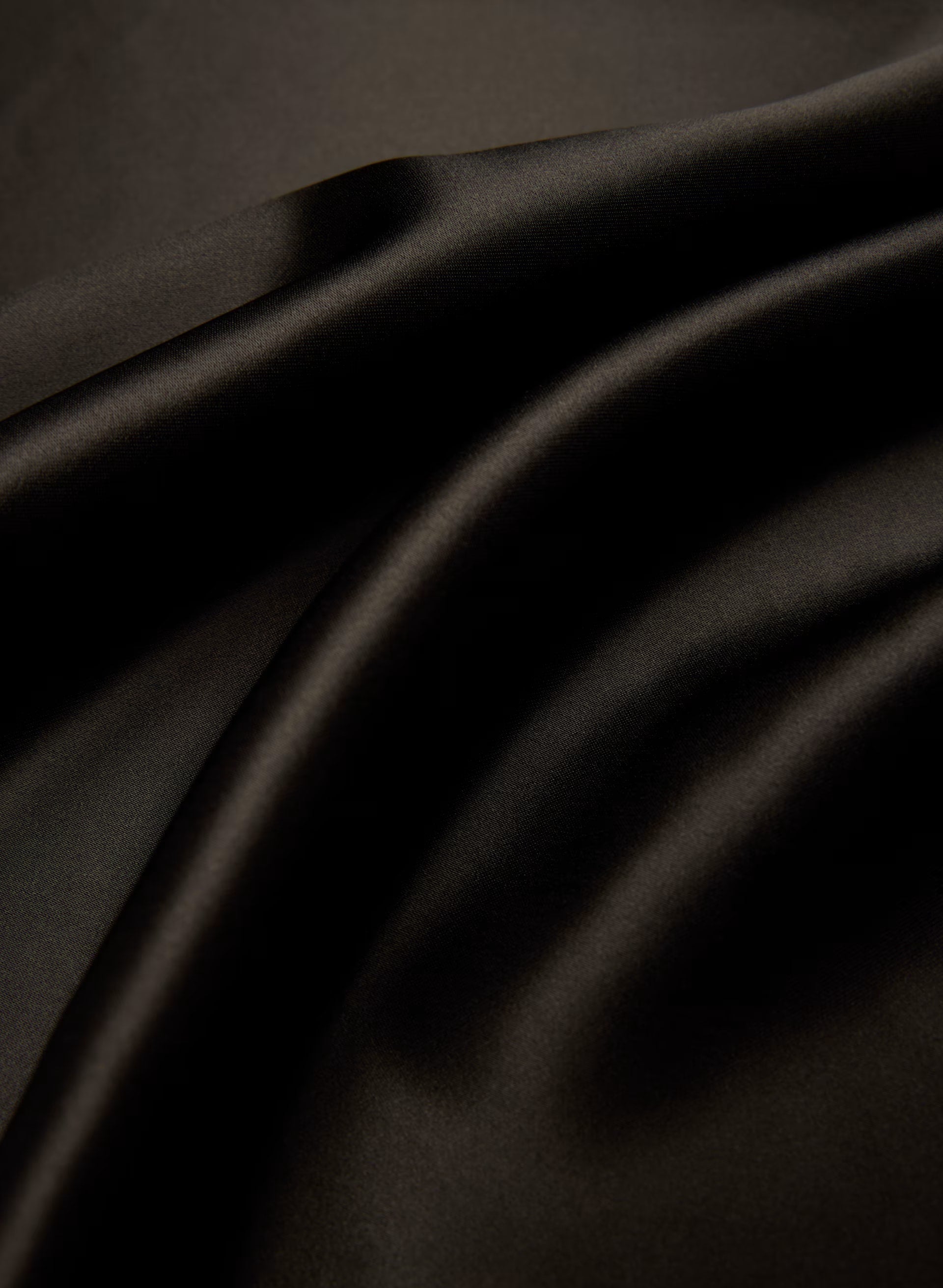 Fan Satin Dress - CACAO NIB BROWN