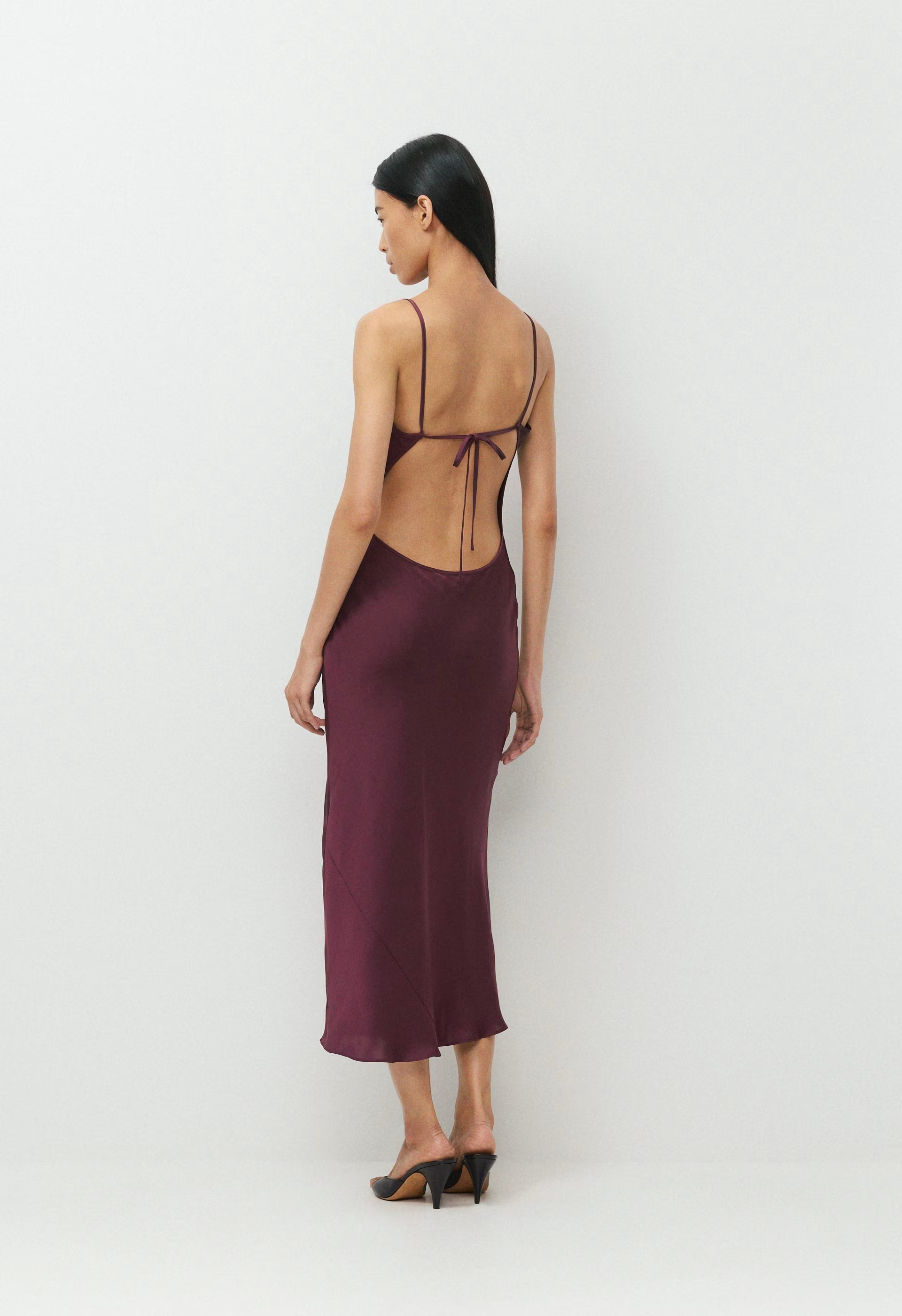 Duskfall Satin Dress - GALA PLUM