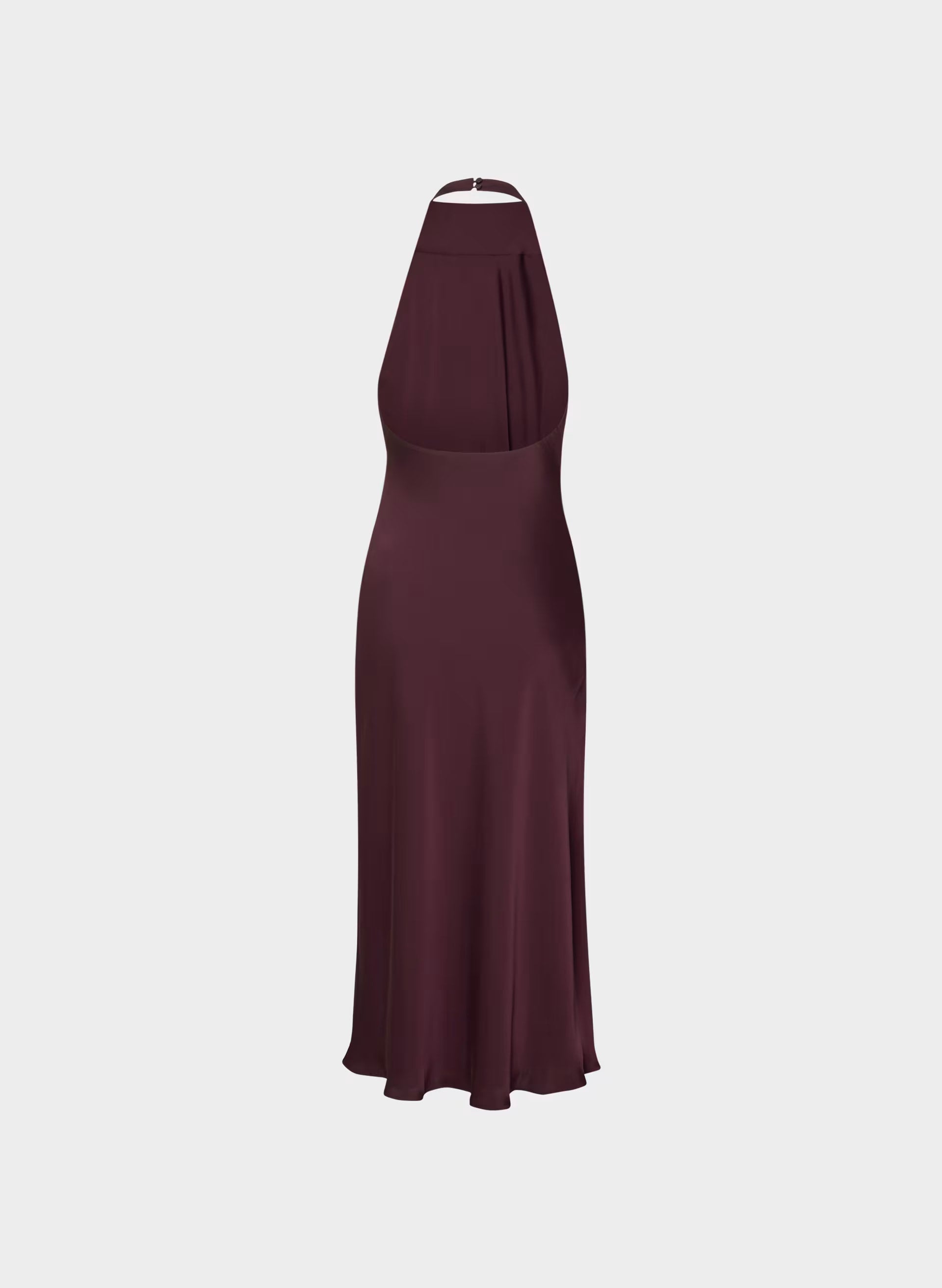 Audience Satin Maxi Halter Dress - CARDAMON