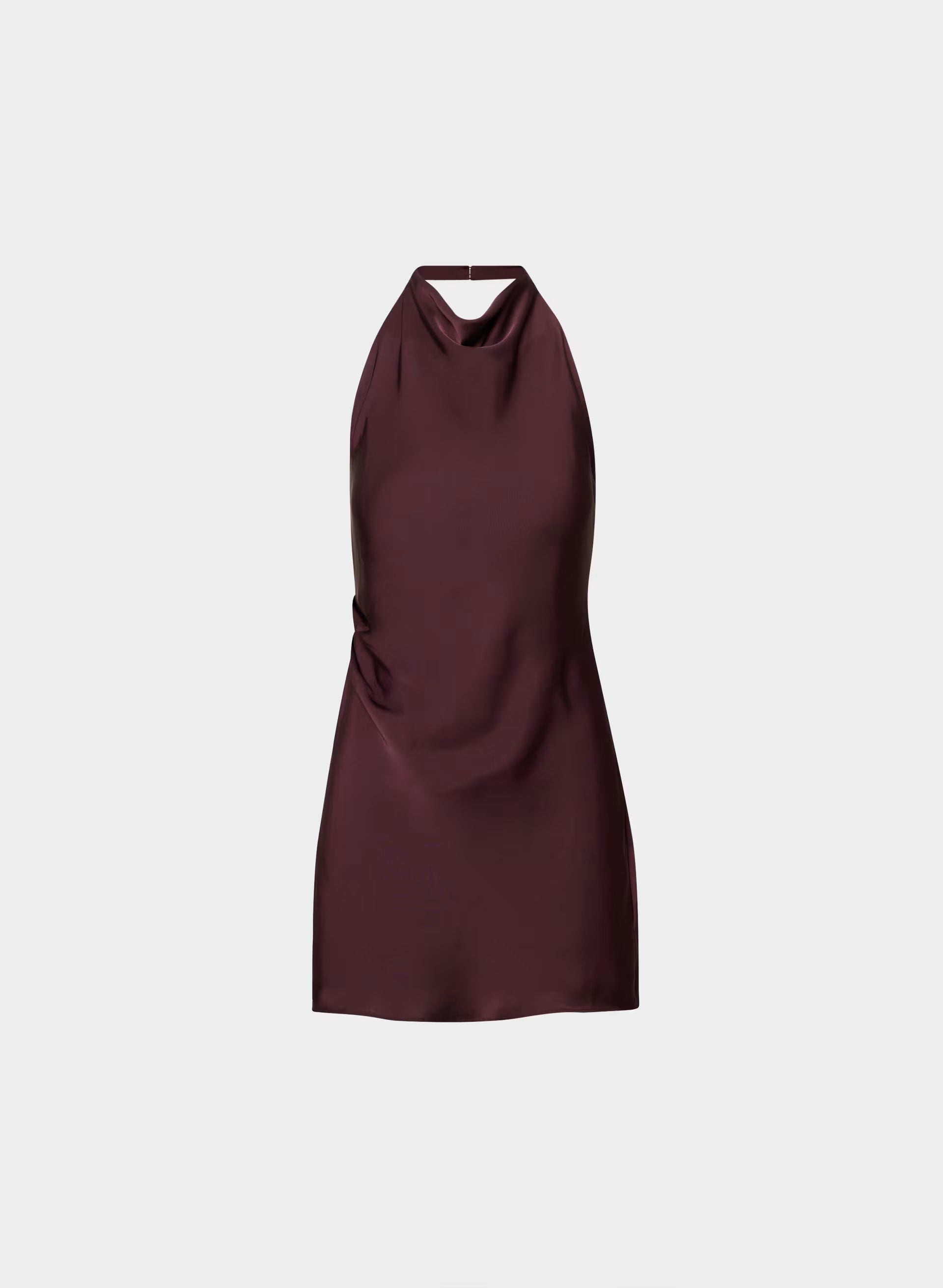 Audience Satin Mini Halter Dress - CARDAMON