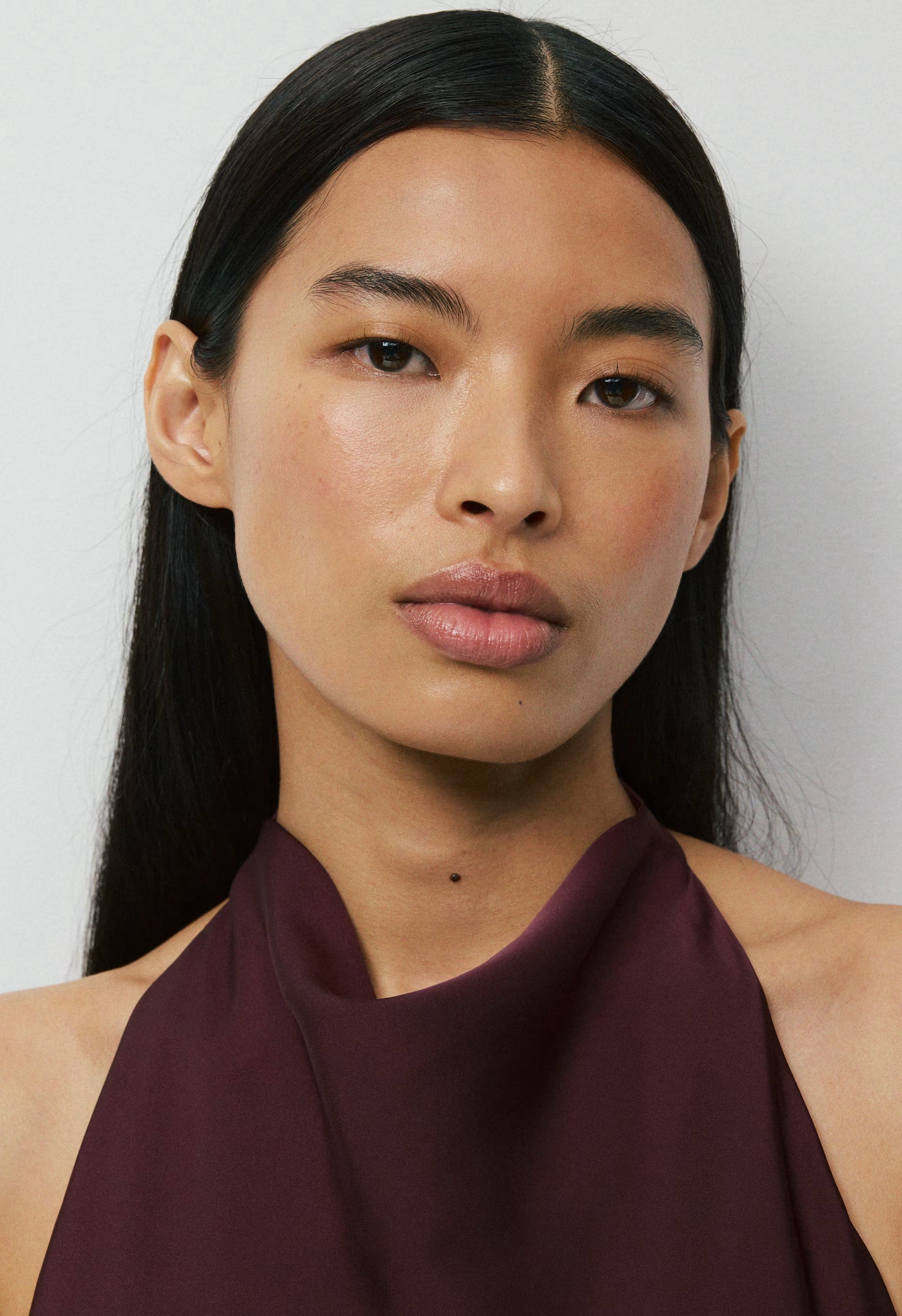 Audience Satin Mini Halter Dress - CARDAMON