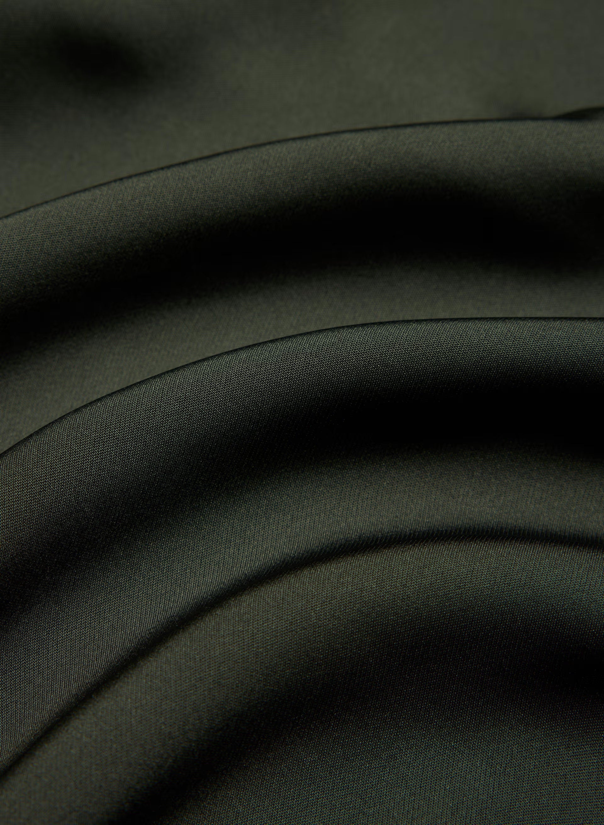 Audience Satin Mini Halter Dress - FLINT GREEN