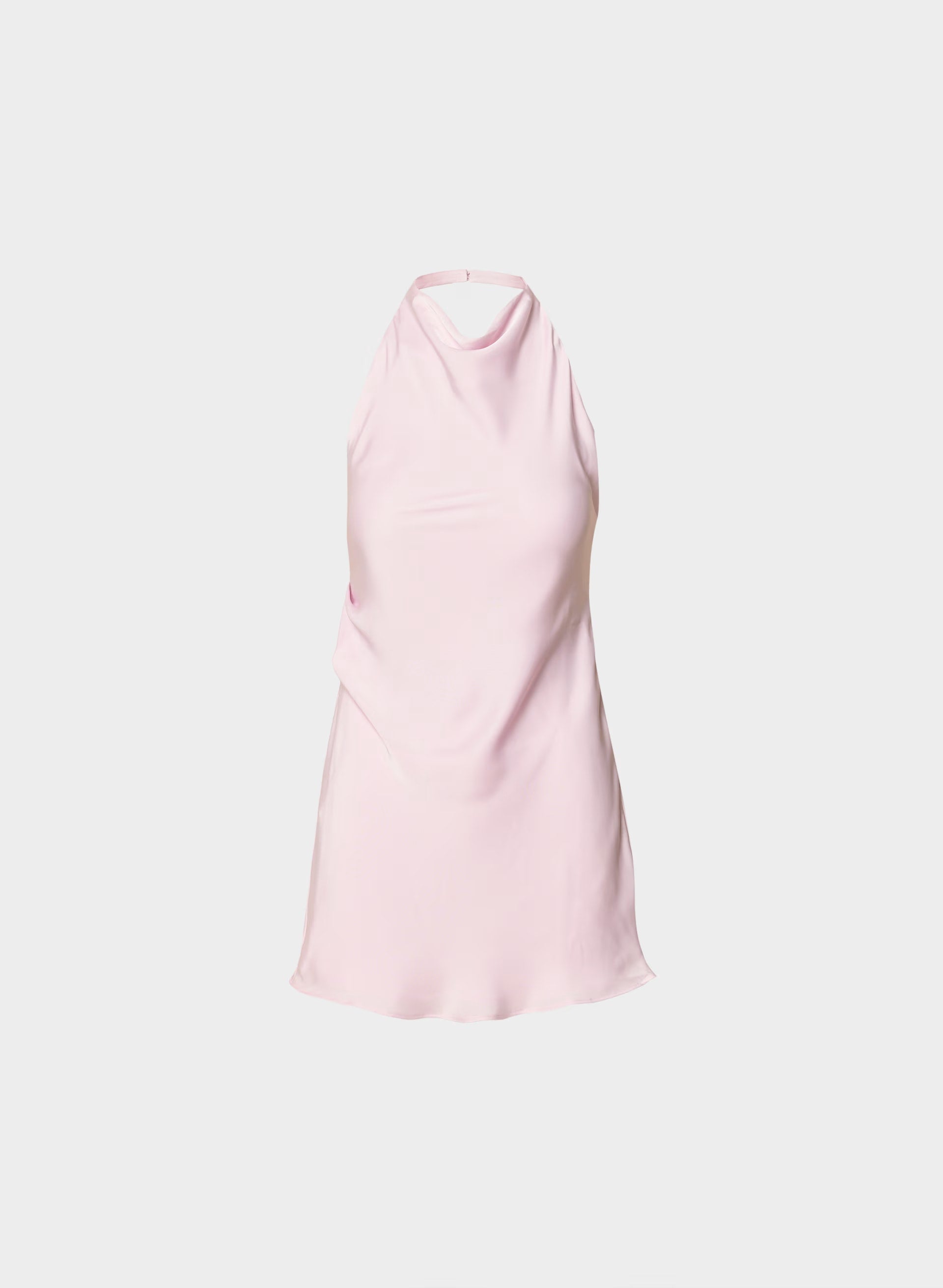 Audience Satin Mini Halter Dress - SUGARPLUM LILAC