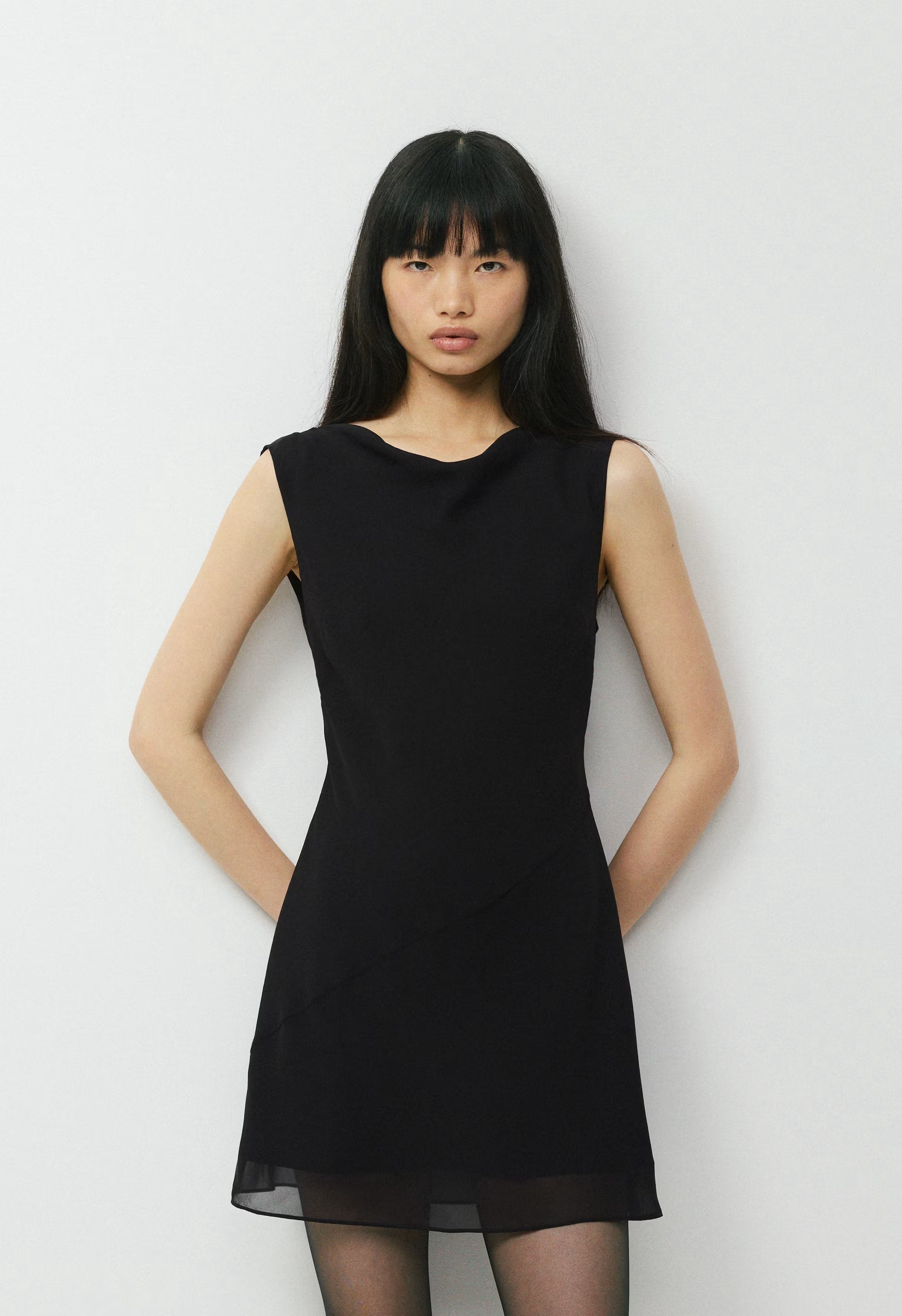 Scone Silk Dress - BLACK