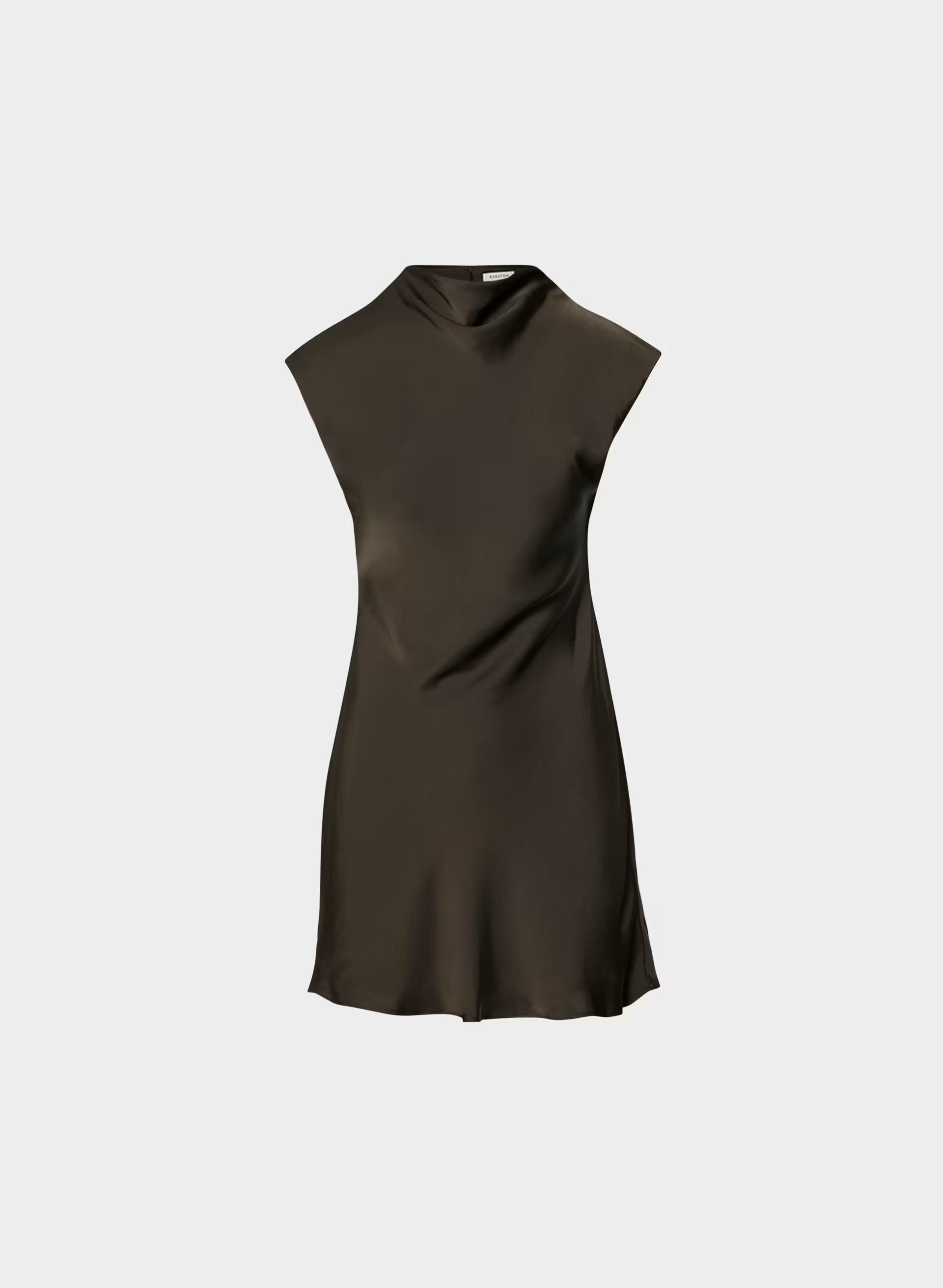 Playbook Satin Dress - CACAO NIB BROWN