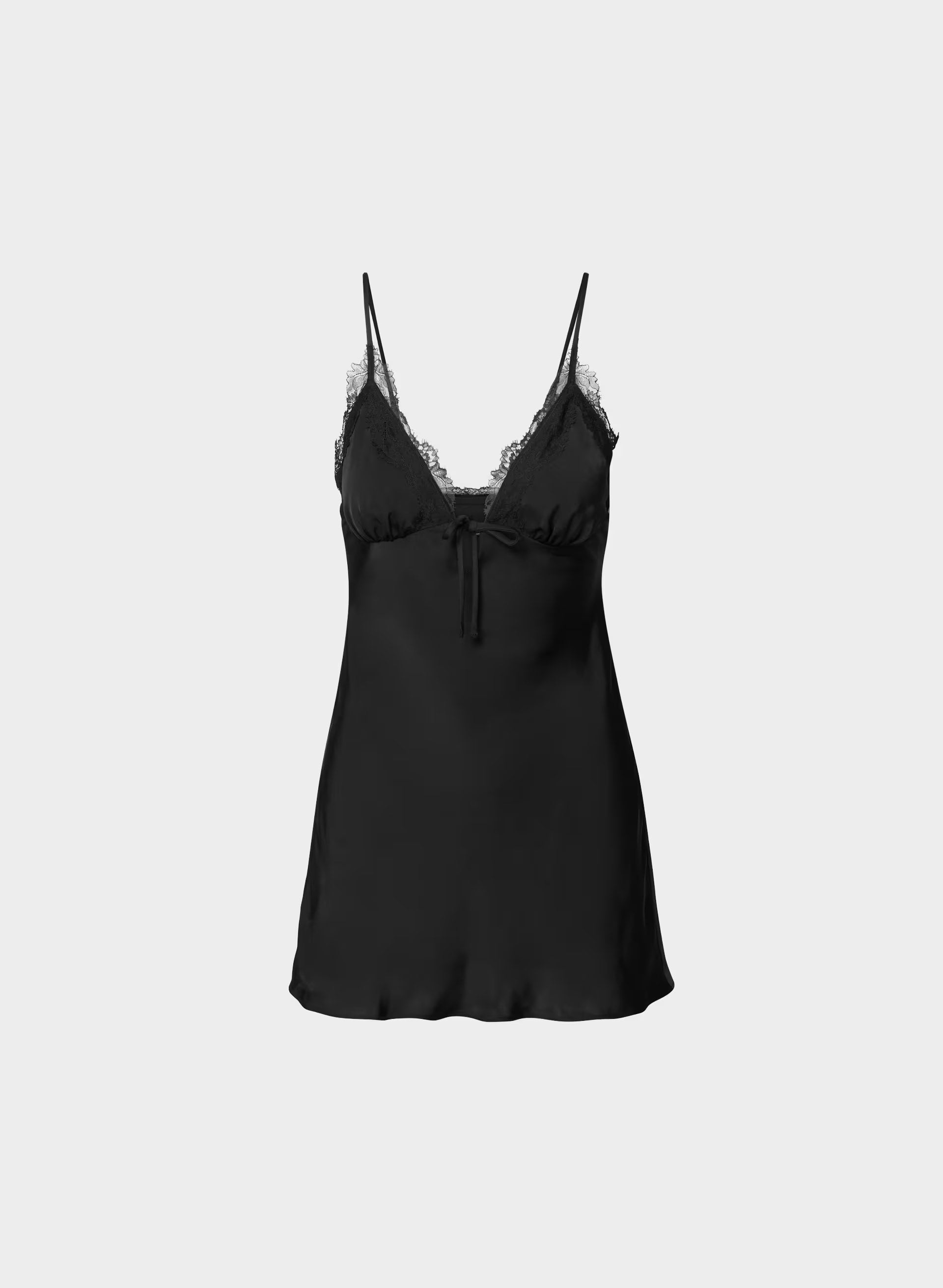 Starlet Satin Dress - BLACK