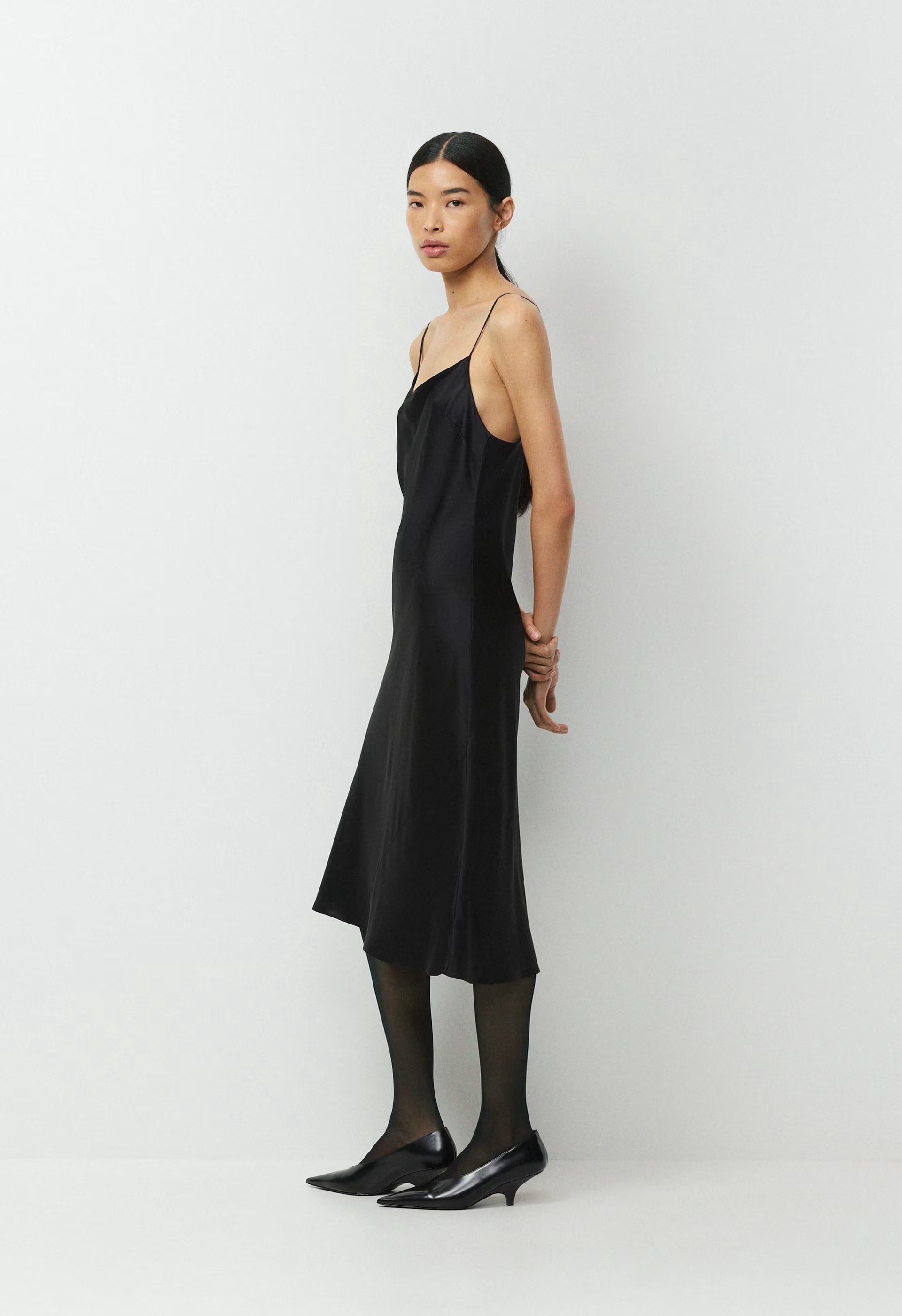Charter Silk Dress - BLACK
