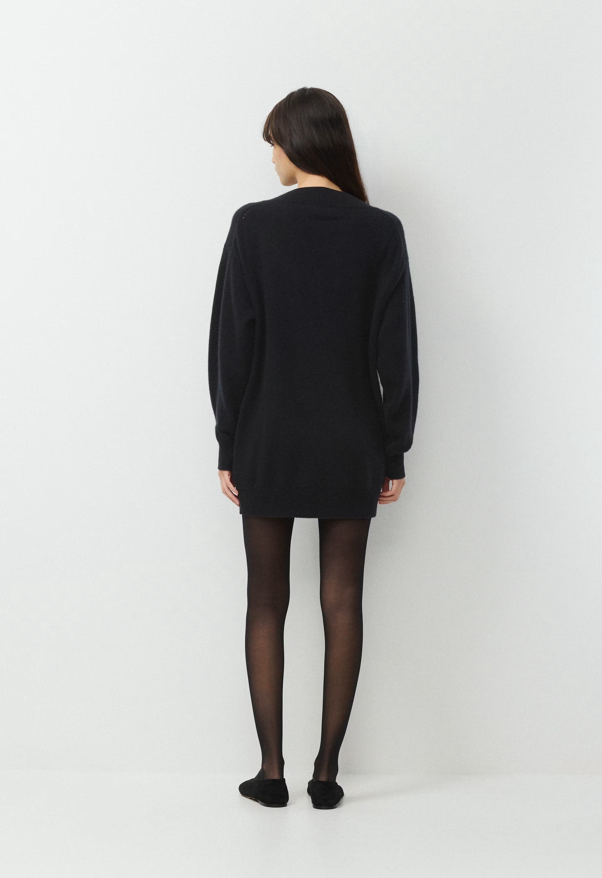 Essential Wool Cashmere Library Dress - BLACK