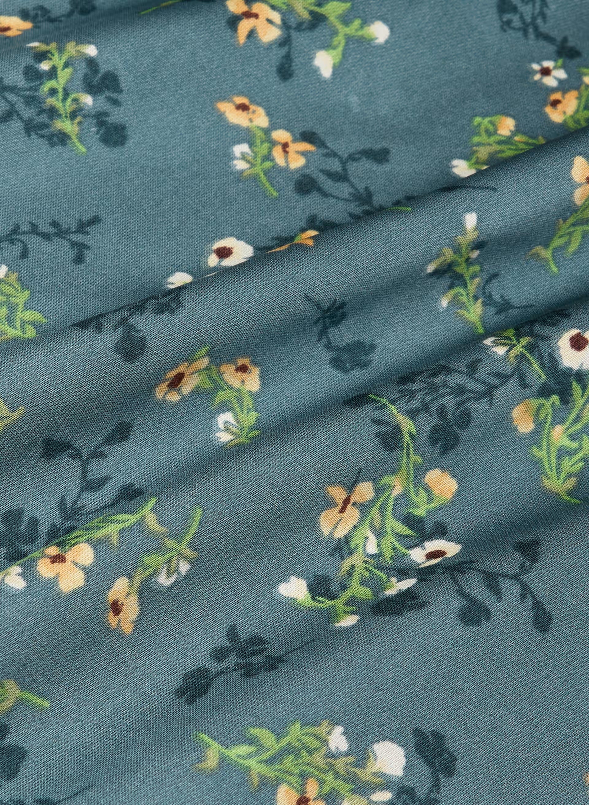 Court Satin Dress - BLUE MIRAGE / YELLOW