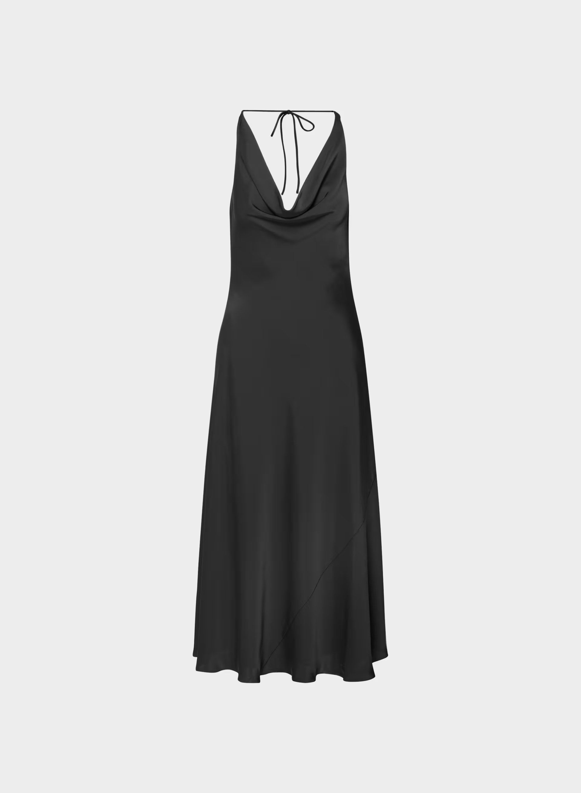 Delilah Satin Dress - BLACK