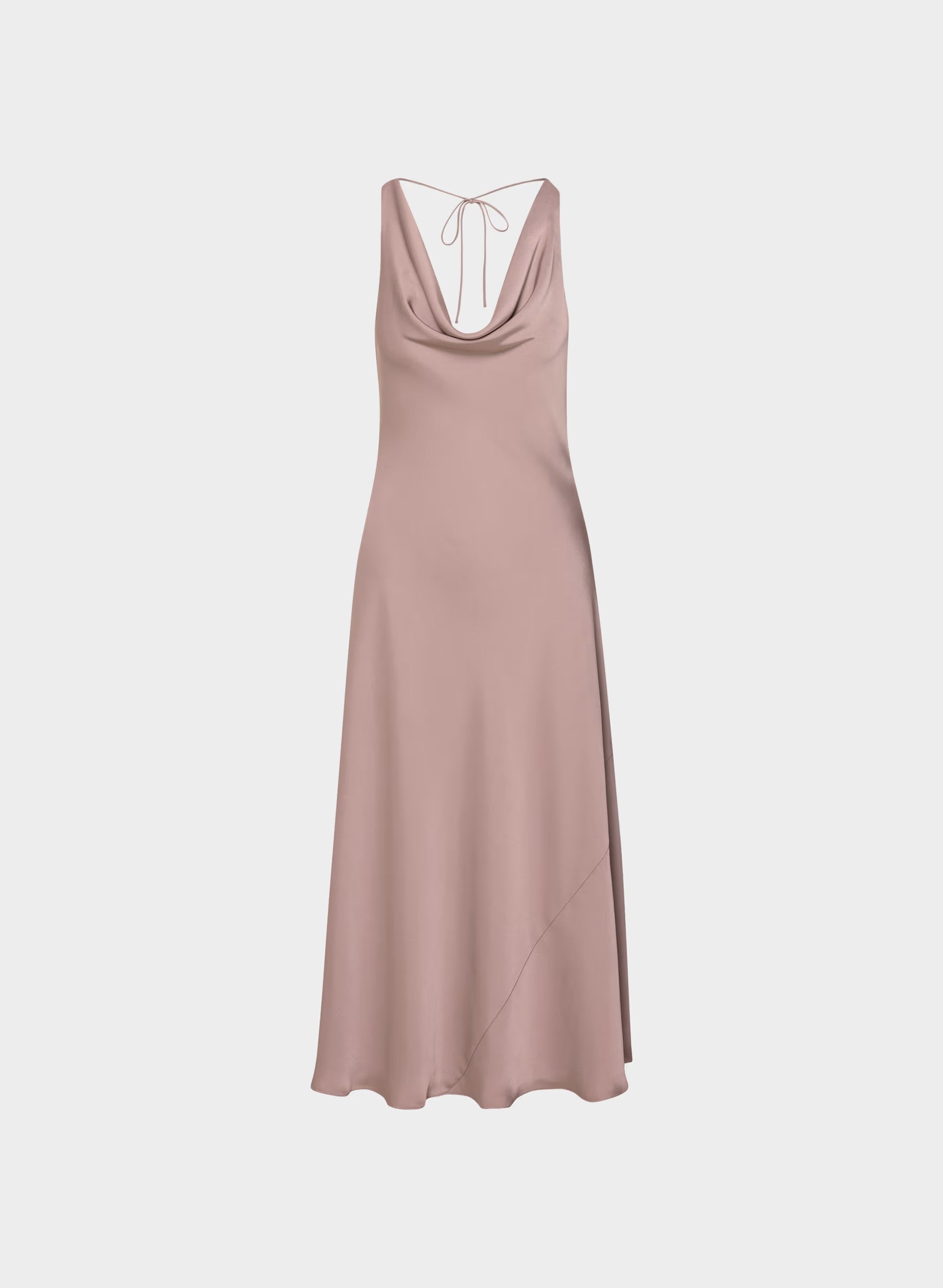 Delilah Satin Dress - DUSTY MAUVE