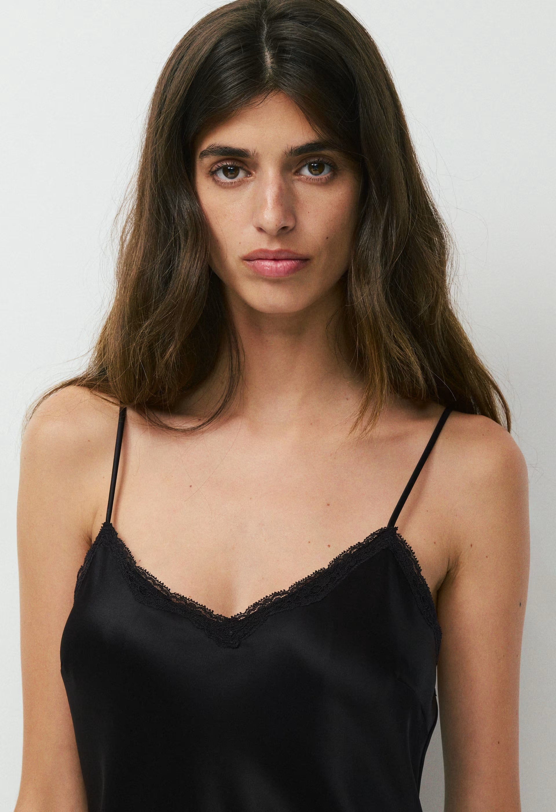 Madeleine Satin Dress - BLACK