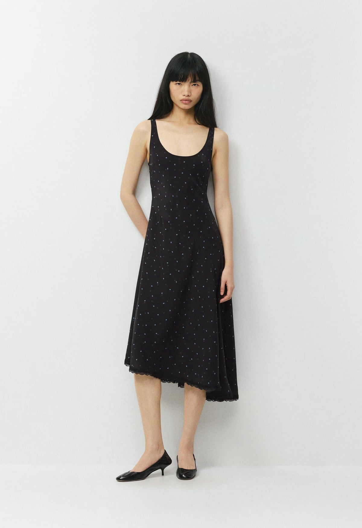 Lane Silk Dress - BLK/BLU MIRAGE