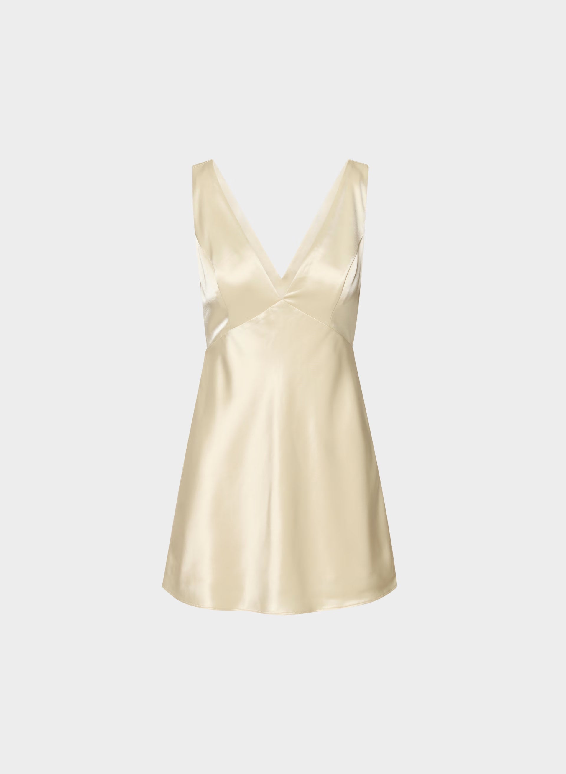 Matinee Satin Dress - SEASIDE CREAM