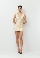 Matinee Satin Dress - SEASIDE CREAM