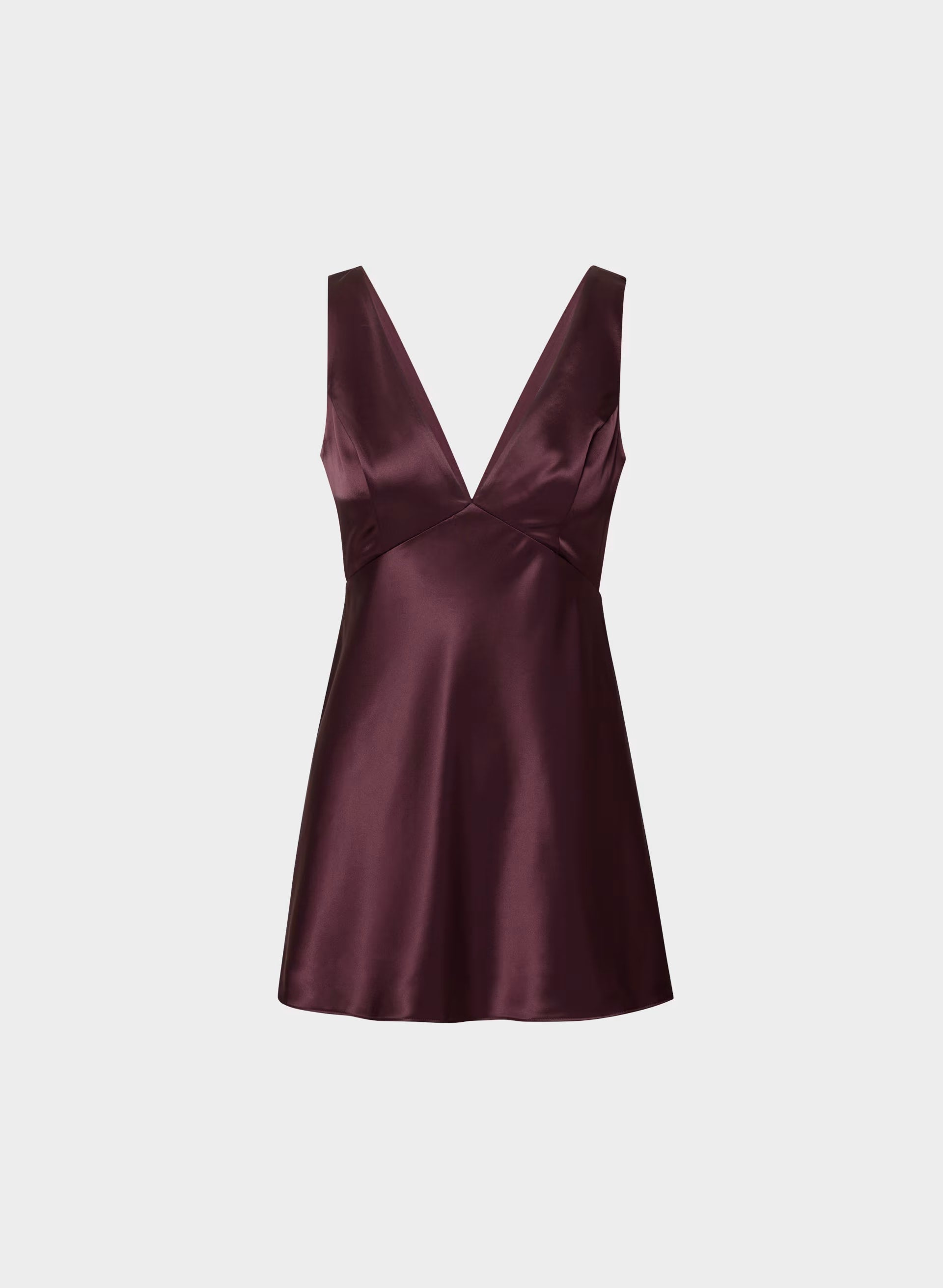 Matinee Satin Dress - GALA PLUM