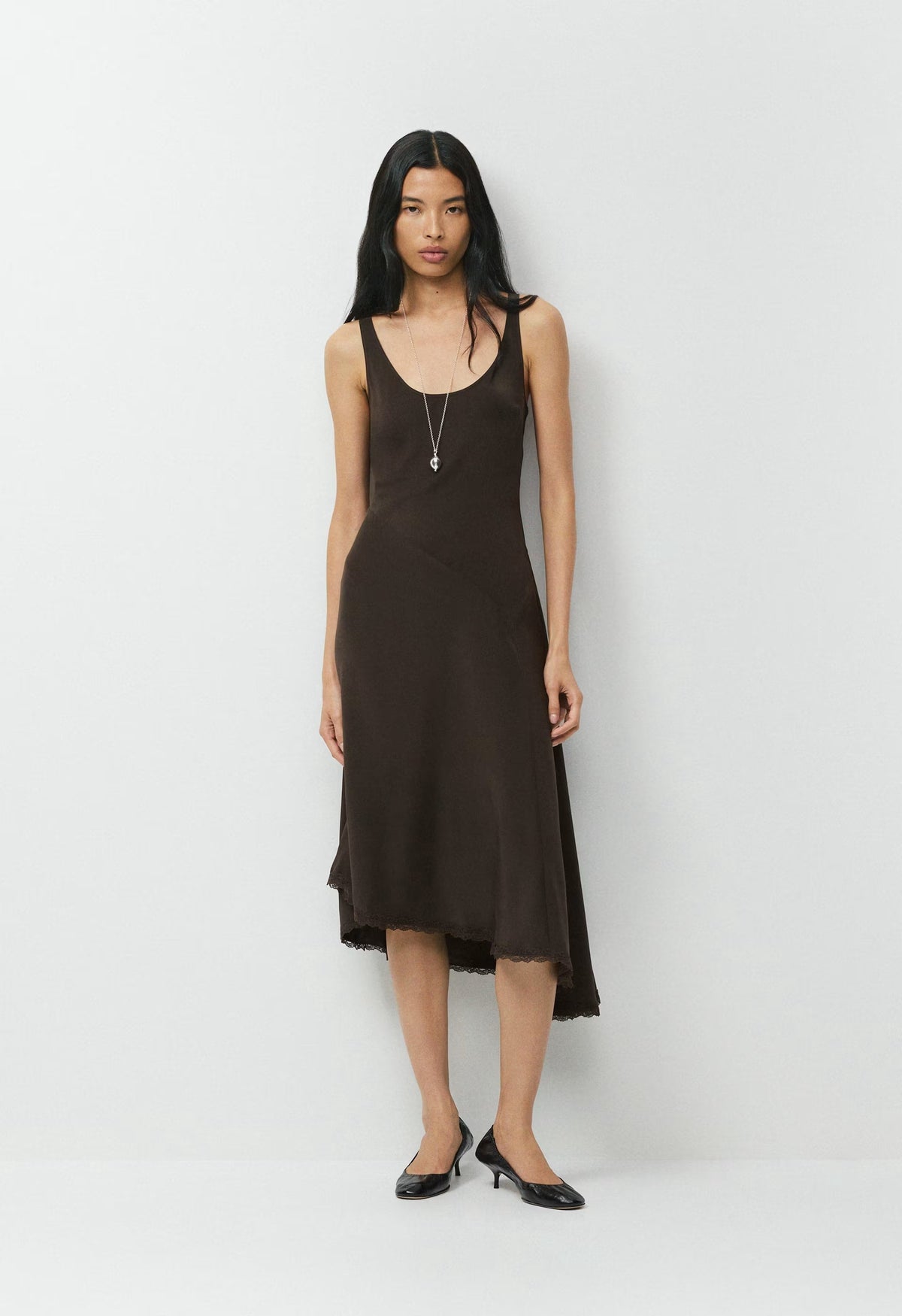 Lane Silk Dress - CC N BROWN/CC NB BROWN
