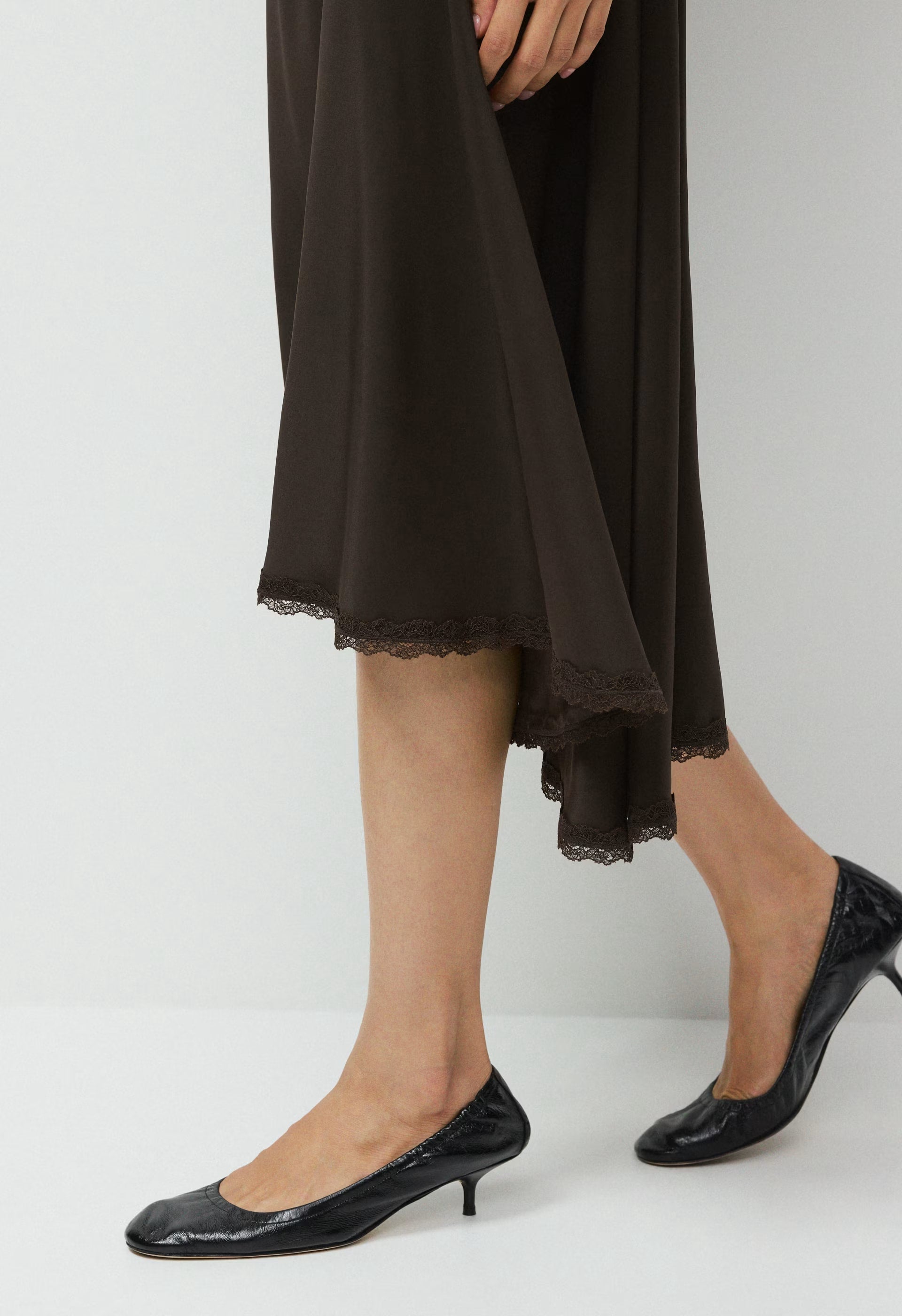 Lane Silk Dress - CC N BROWN/CC NB BROWN