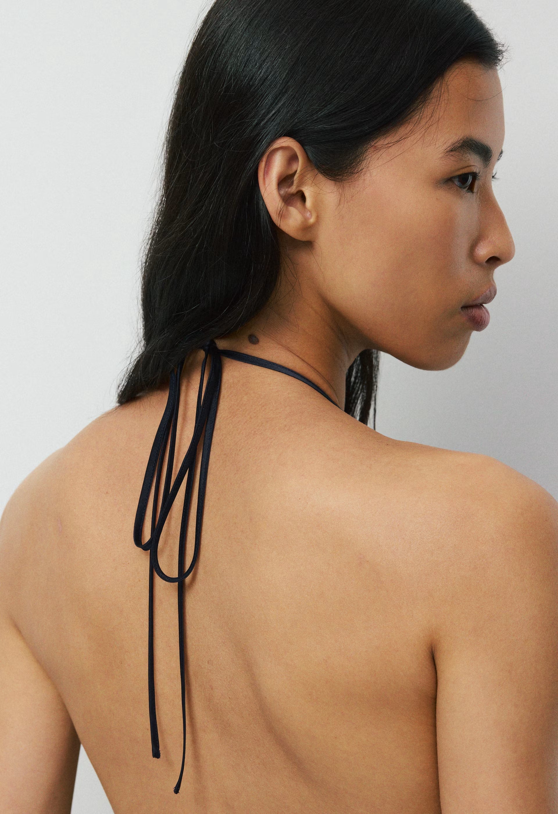 Estate Silk Halter Dress - DARK NIGHT NAVY