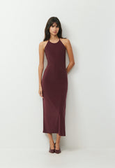 Smooth Matter™ Silhouette Halter Dress - GALA PLUM