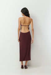 Smooth Matter™ Silhouette Halter Dress - GALA PLUM