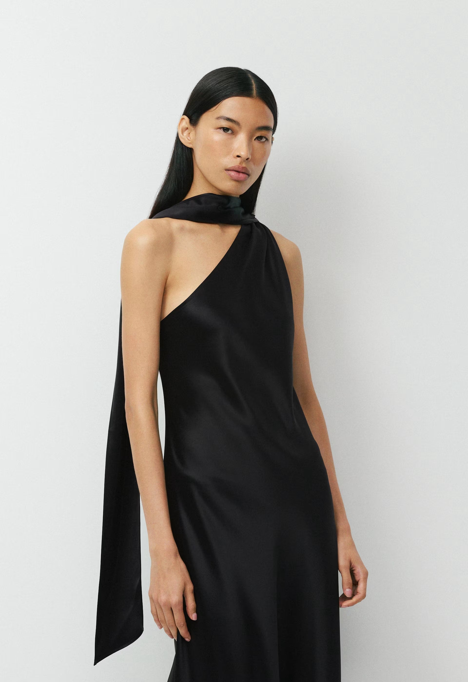 Verve Satin Dress - BLACK