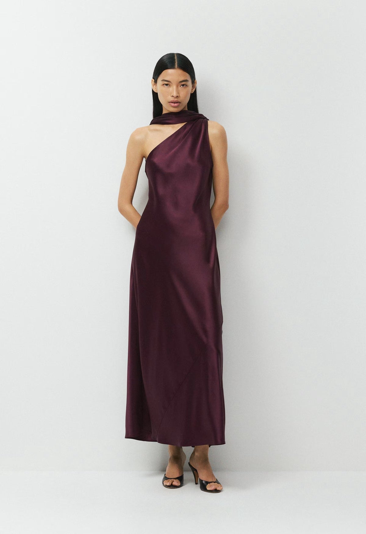 Verve Satin Dress - GALA PLUM