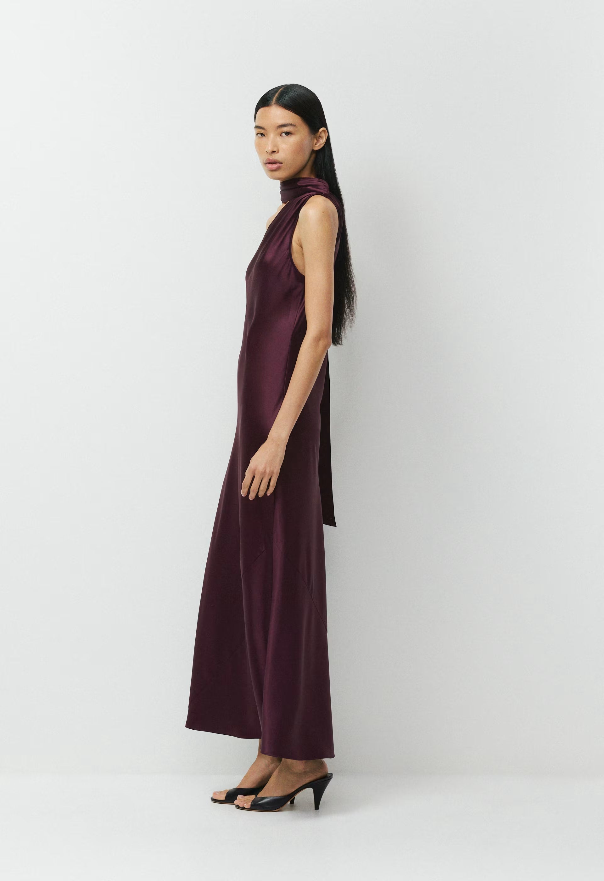 Verve Satin Dress - GALA PLUM