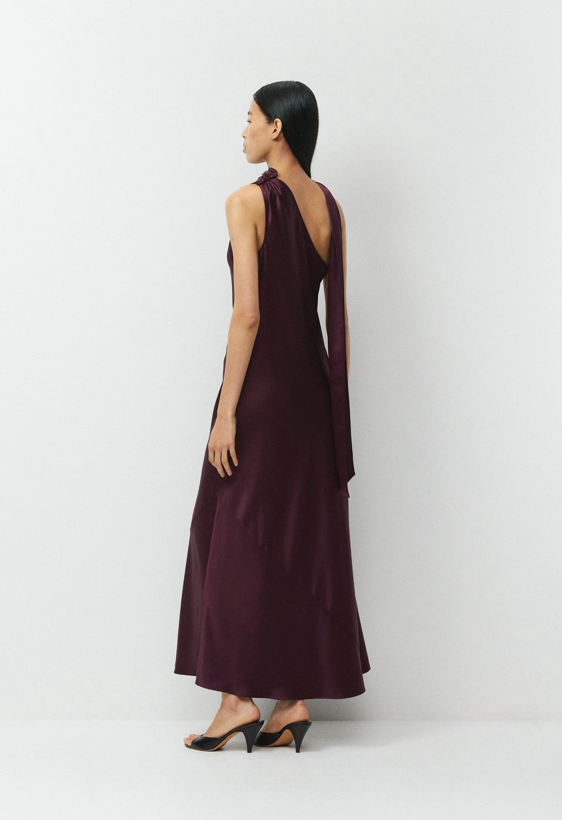 Verve Satin Dress - GALA PLUM