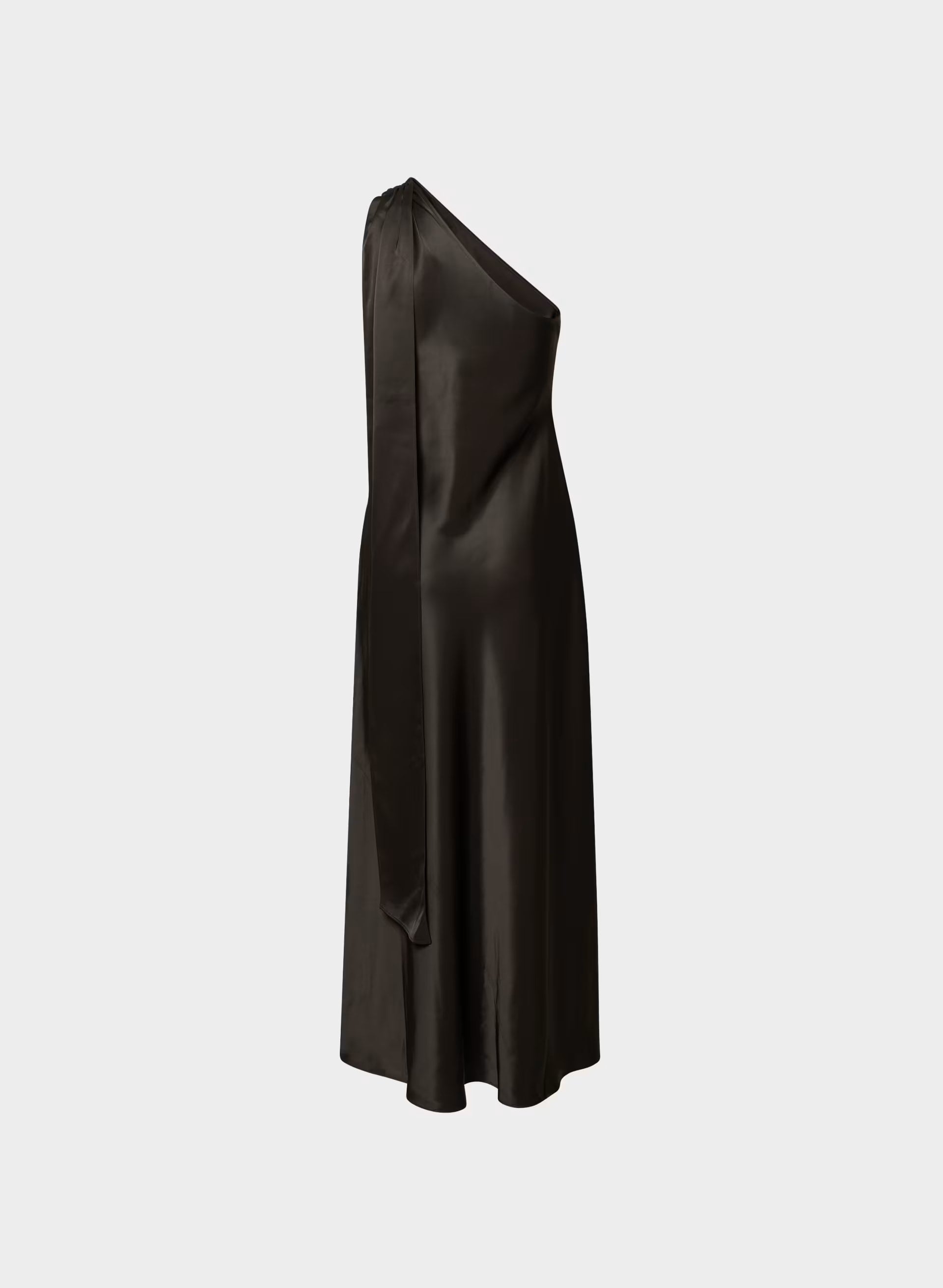 Verve Satin Dress - CACAO NIB BROWN