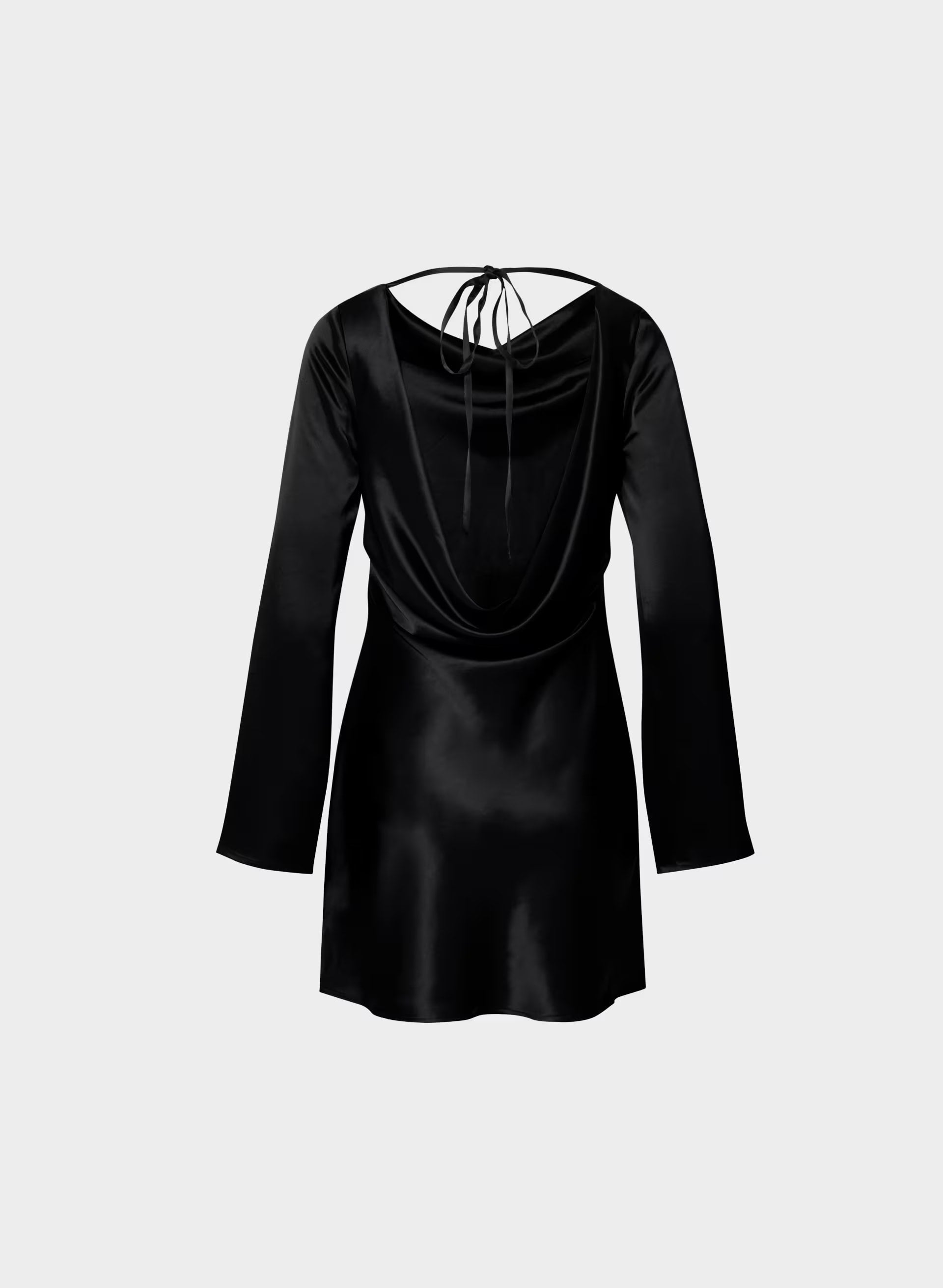 Choreo Satin Dress - BLACK