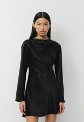 Choreo Satin Dress - BLACK