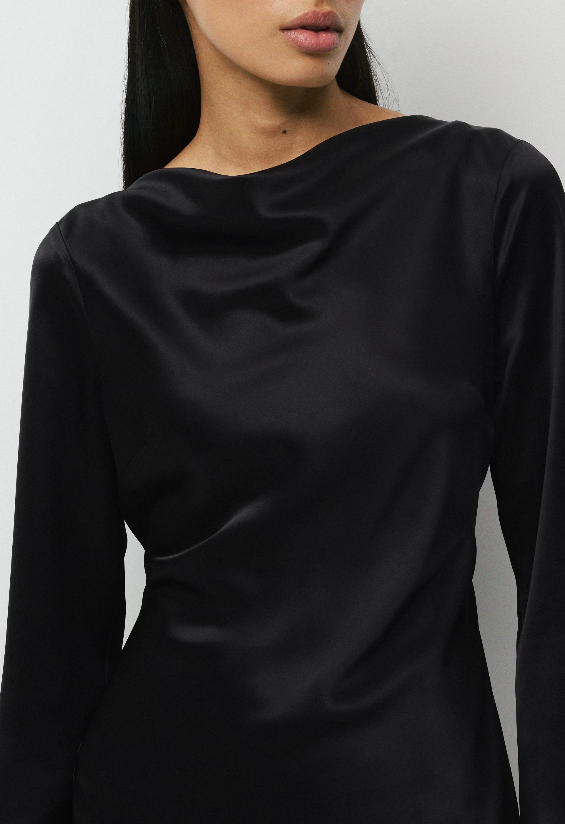 Choreo Satin Dress - BLACK