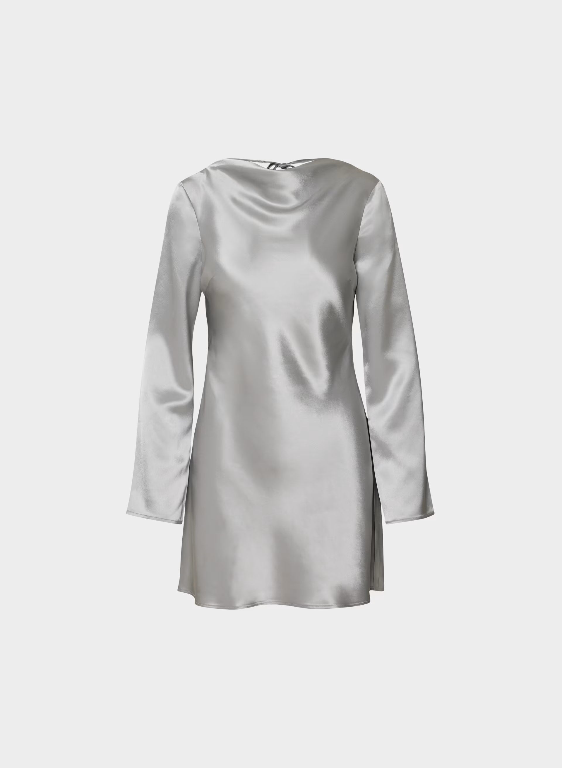 Choreo Satin Dress - MONUMENT GREY