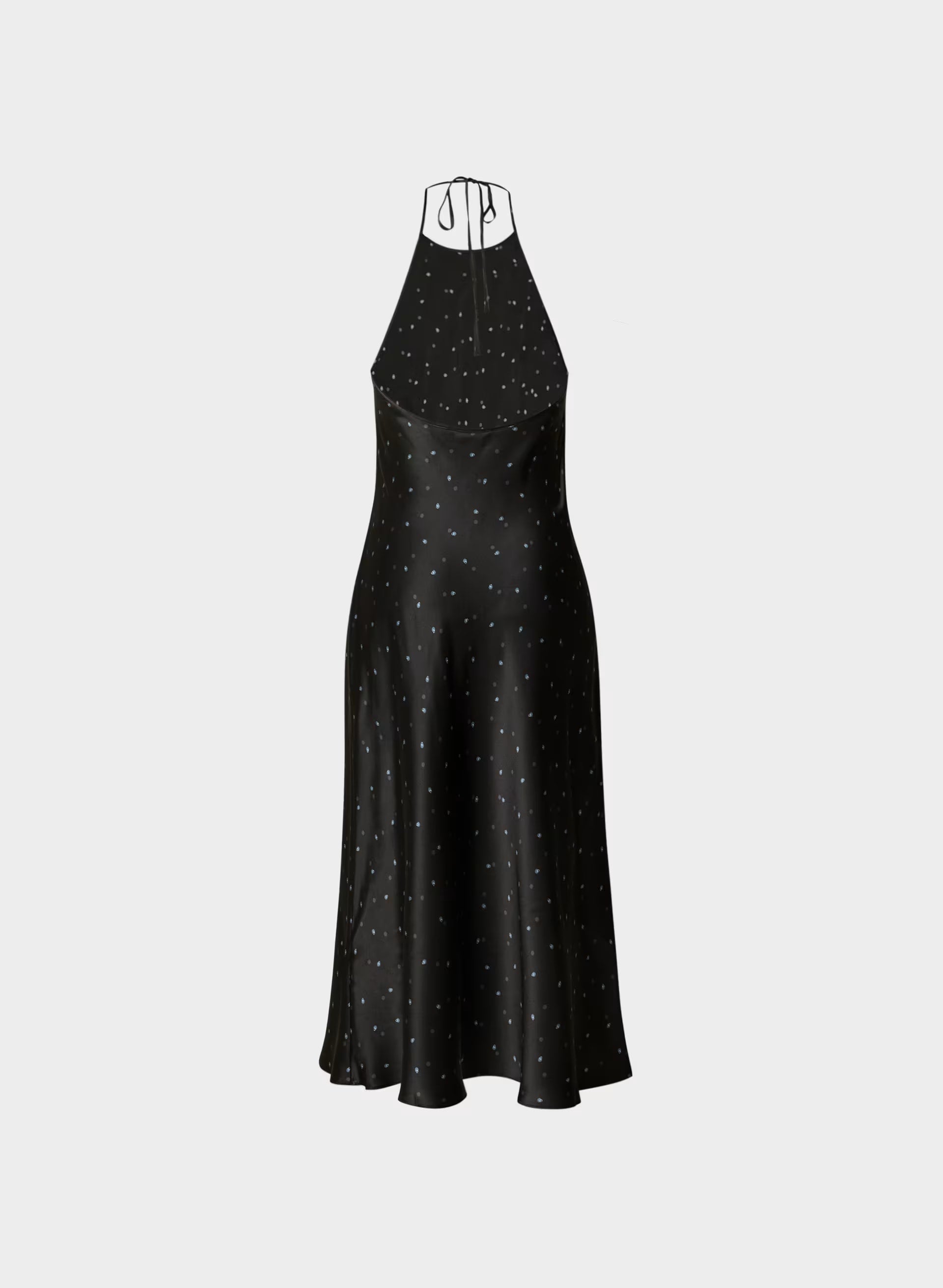 Estate Silk Halter Dress - BLK/BLU MIRAGE