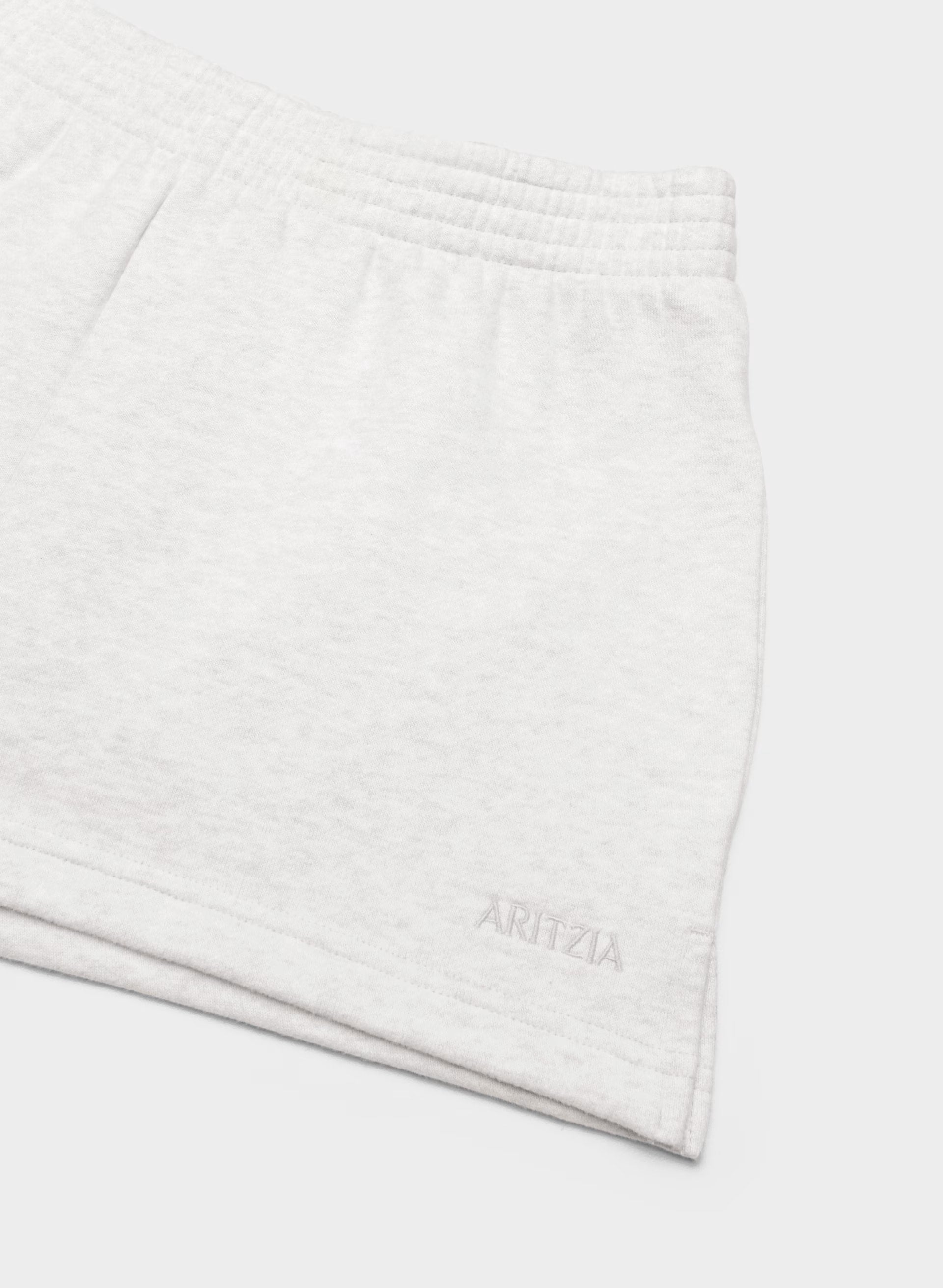 Cozy Sweatfleece Perfect Micro Short - HEATHER CLOUD WHITE