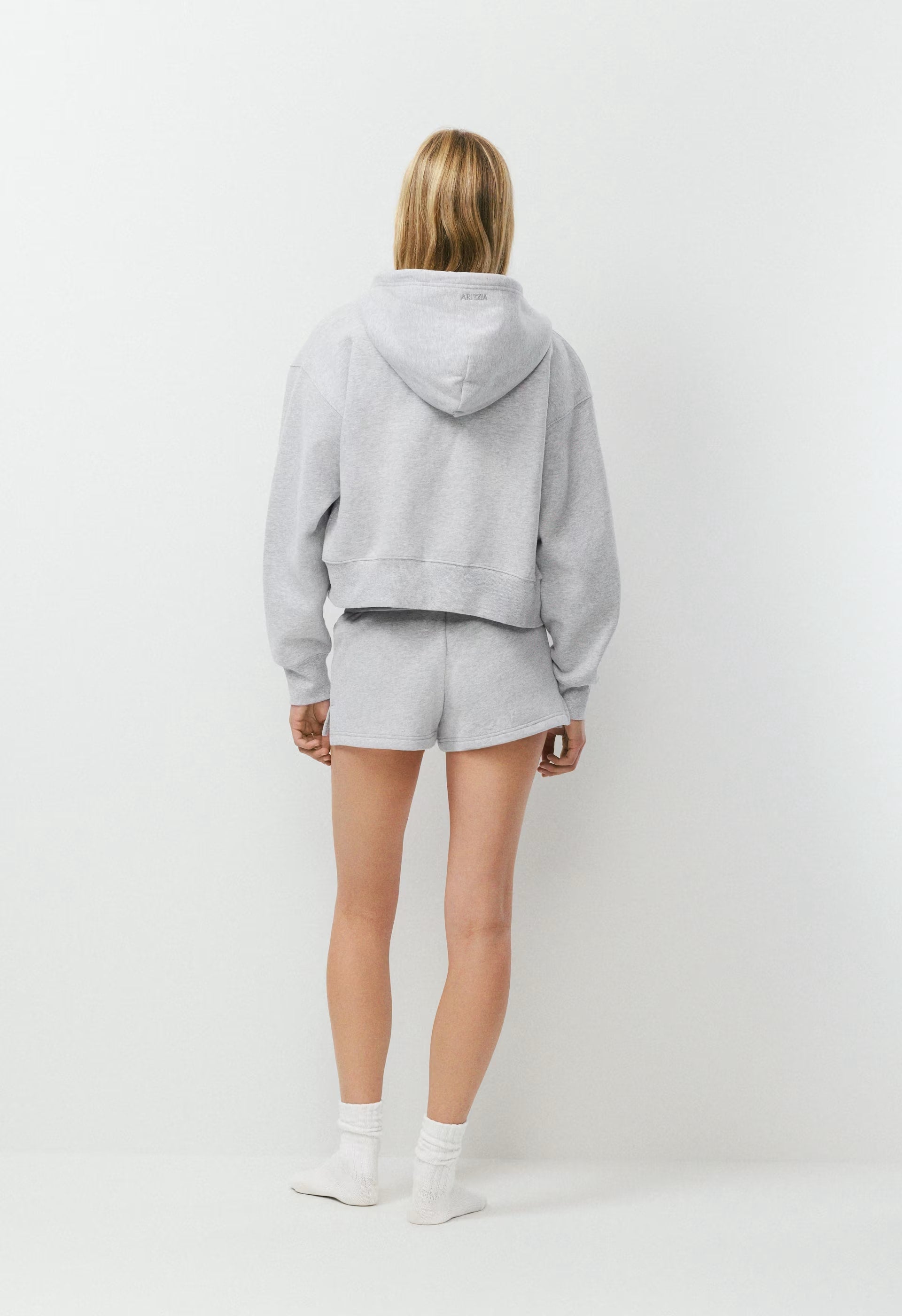 Cozy Sweatfleece Perfect Micro Short - HEATHER CHROME