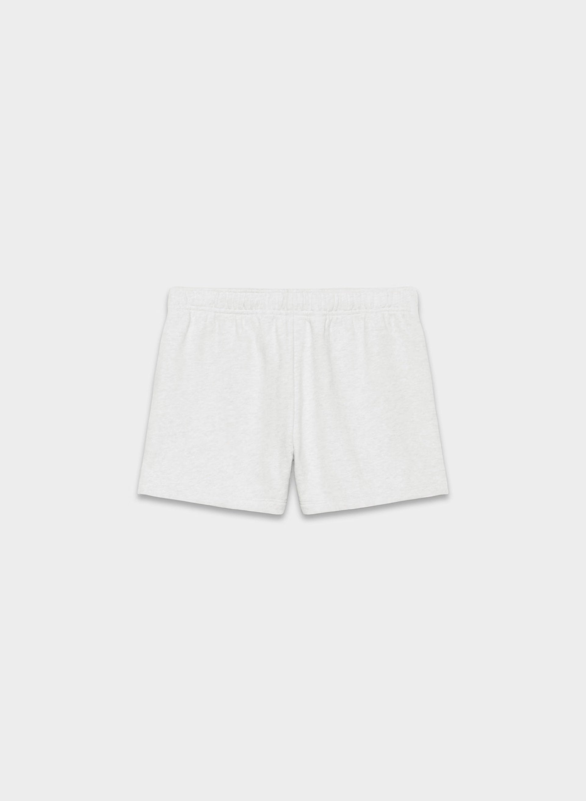 Cozy Sweatfleece Mega Hi-Rise Mini Short - HEATHER CLOUD WHITE