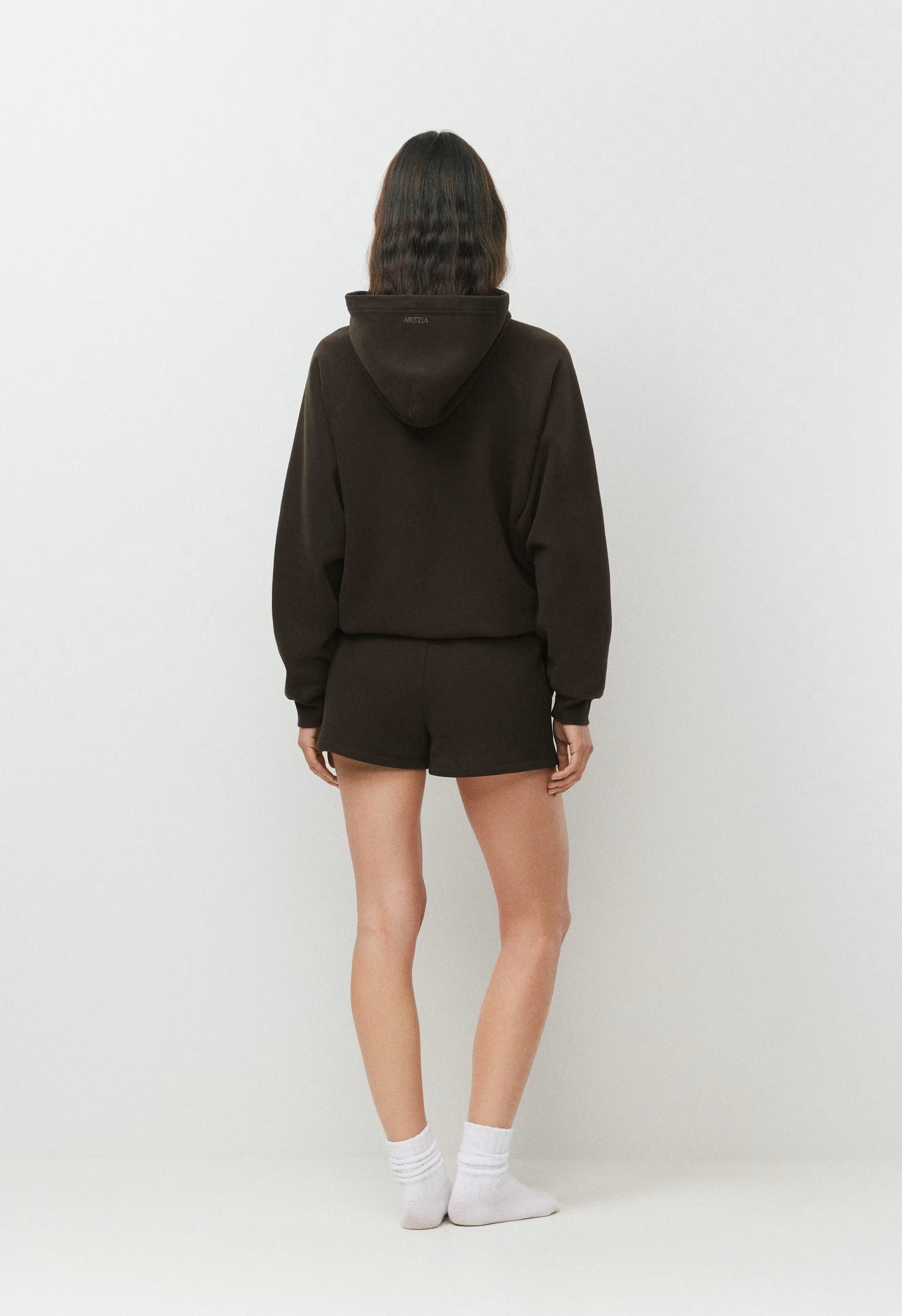 Cozy Sweatfleece Mega Hi-Rise Mini Short - CACAO NIB BROWN