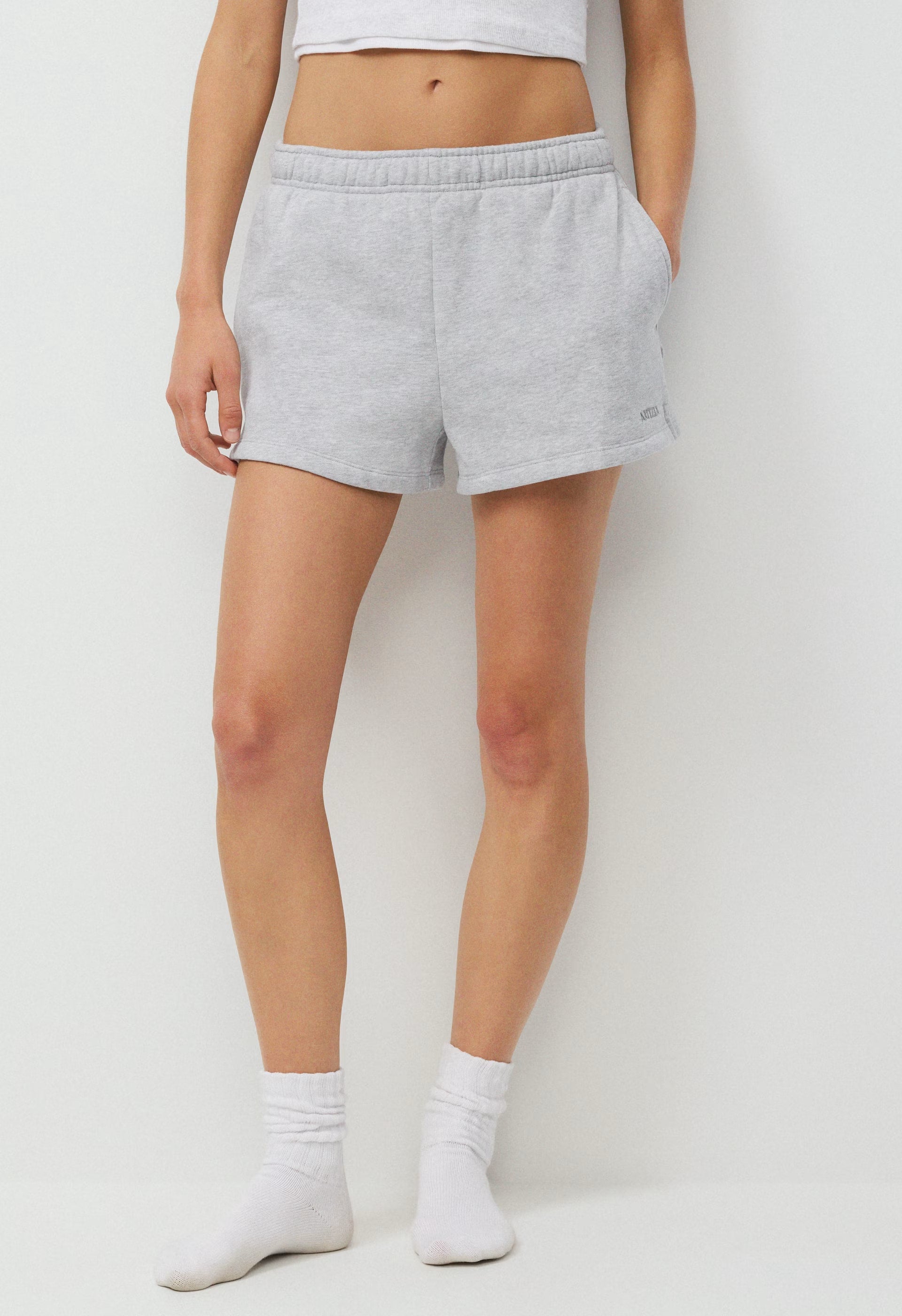 Cozy Sweatfleece Mega Hi-Rise Mini Short - HEATHER CHROME