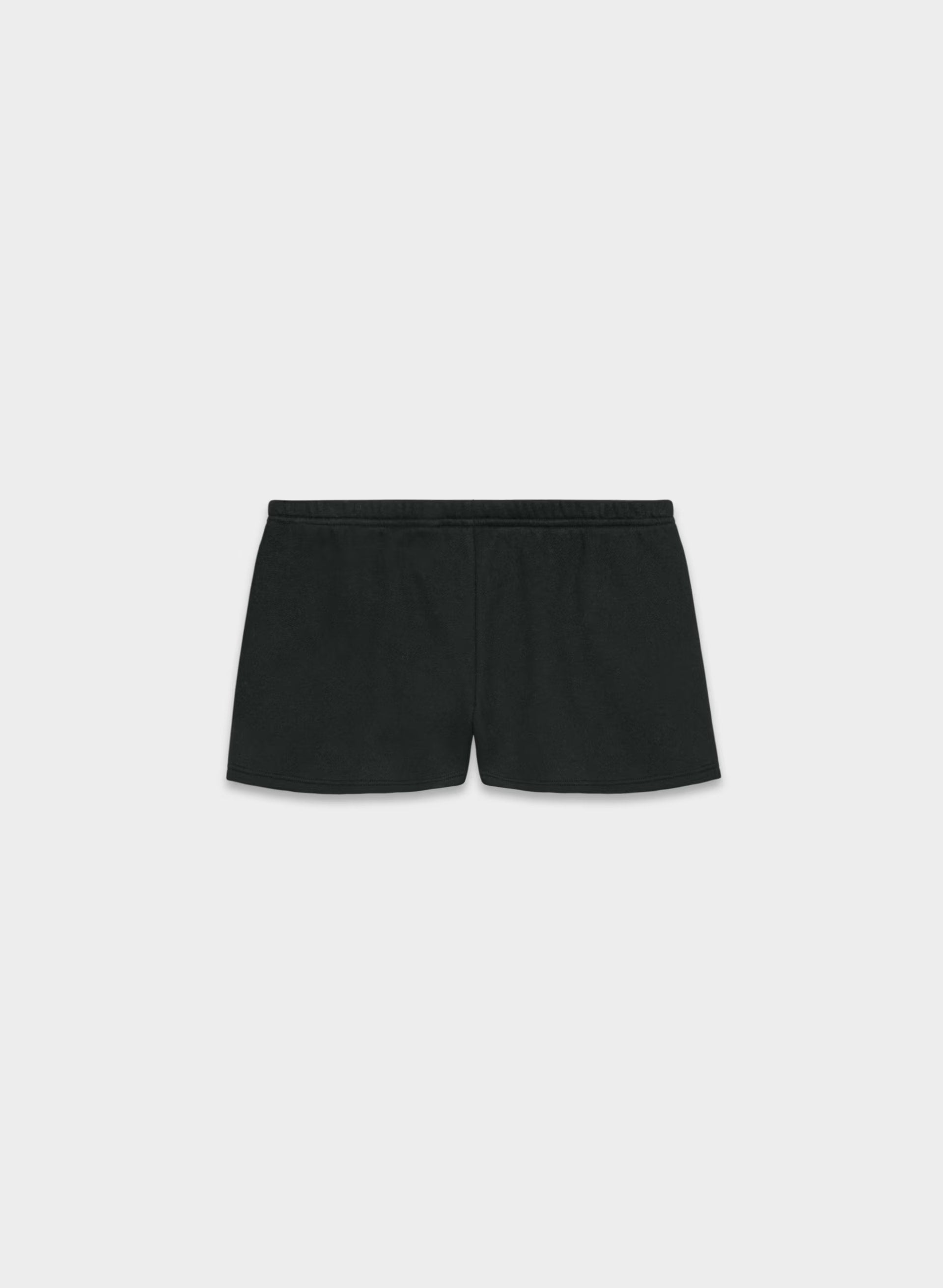 Cozy Sweatfleece Boyfriend Lo-Rise Mini Short - BLACK