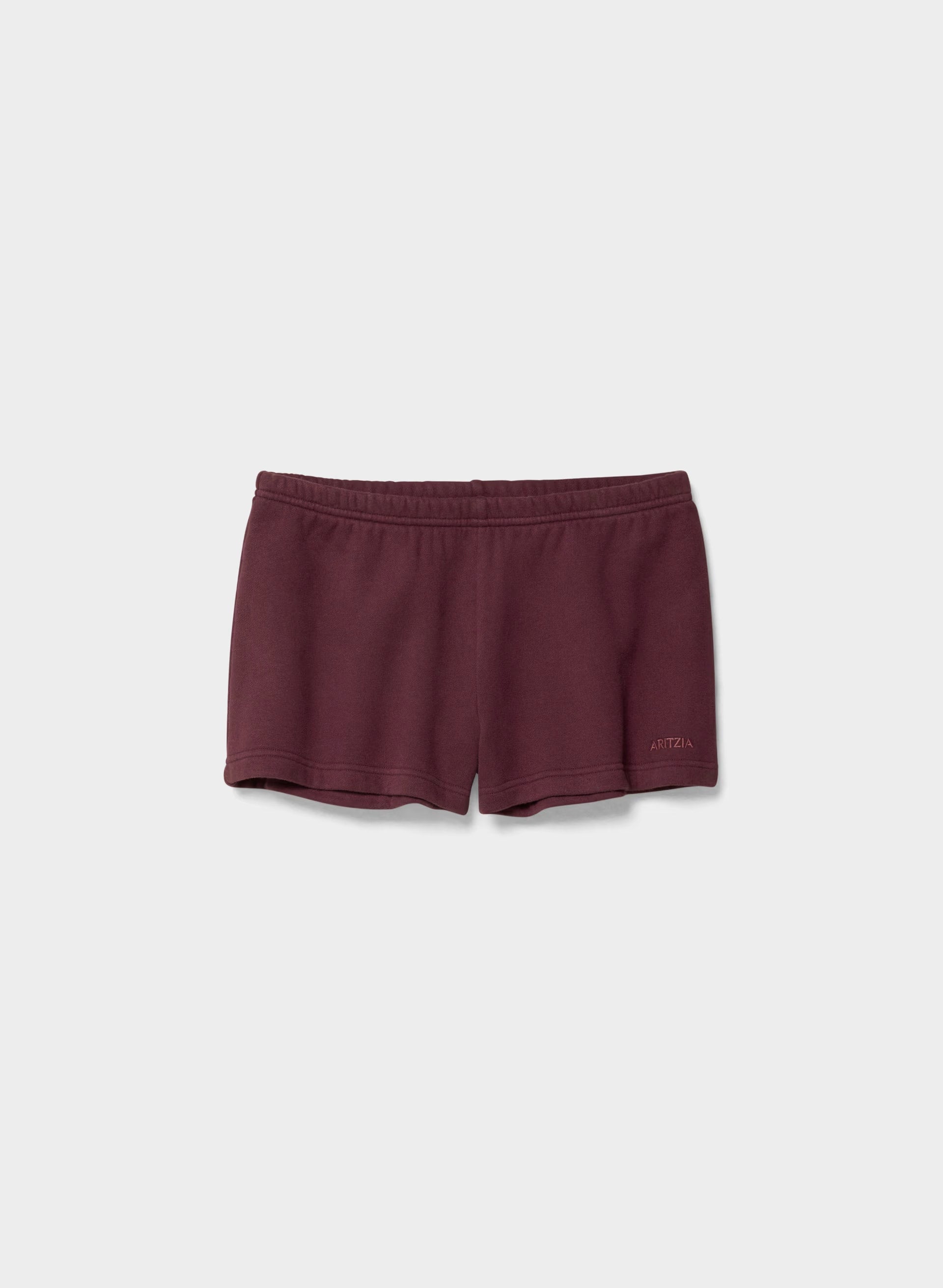 Cozy Sweatfleece Boyfriend Lo-Rise Mini Short - GALA PLUM
